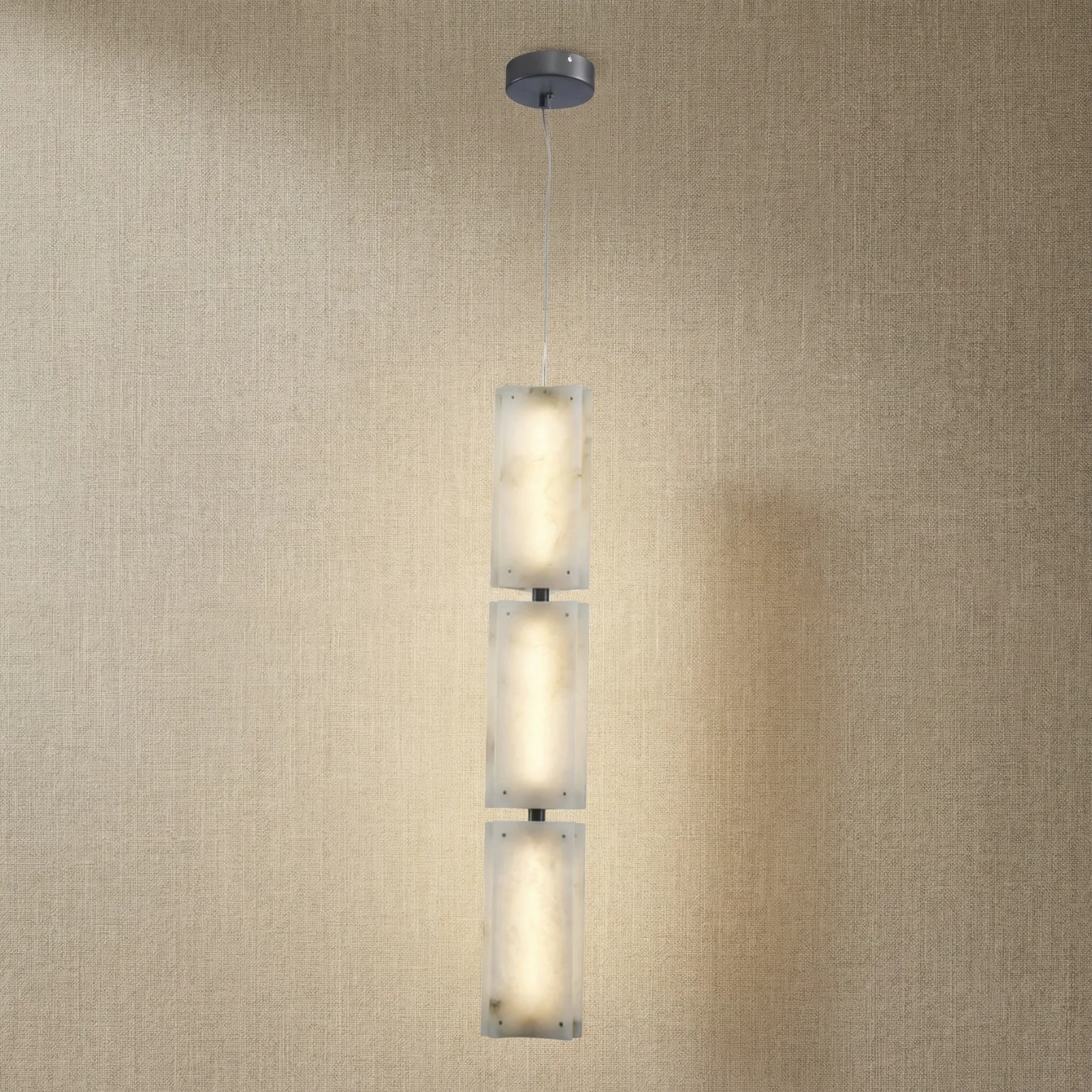 Luminous Alabaster Column Pendant custom pendants
