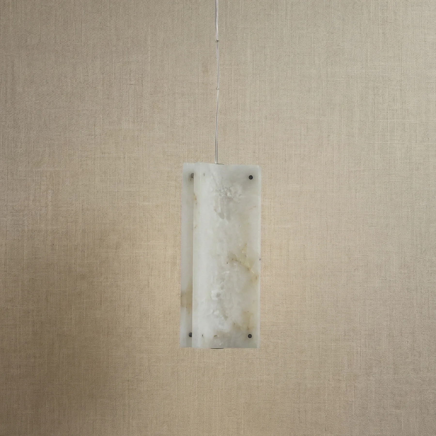Serene Alabaster Cylinder Pendant image 6