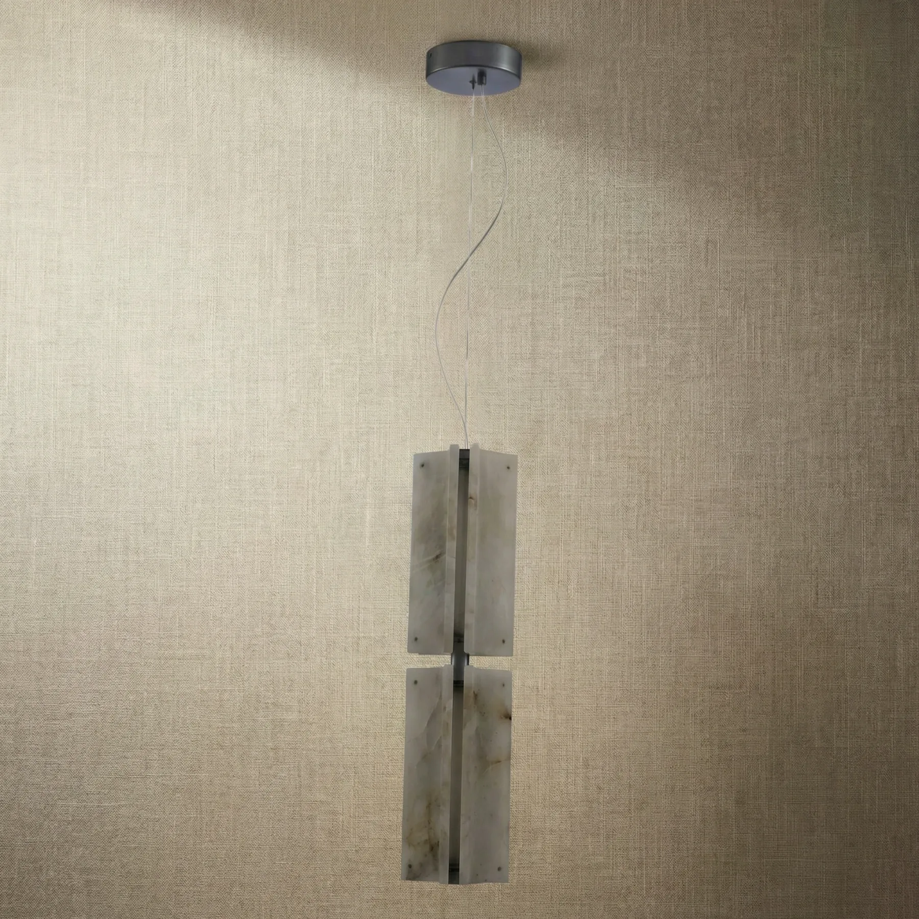 Luminous Alabaster Column Pendant image 5