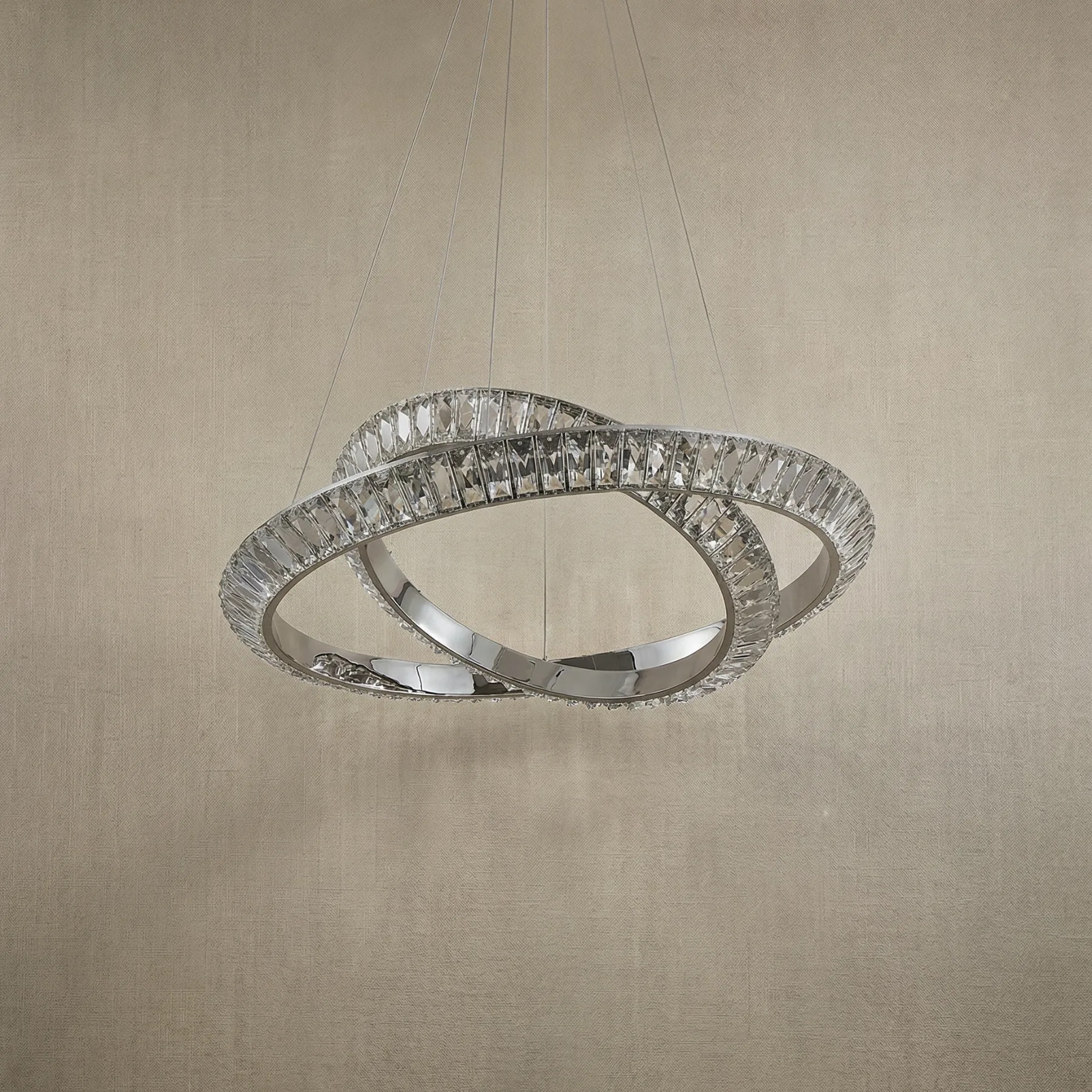 Luminous Crystal Ring Chandelier custom chandeliers