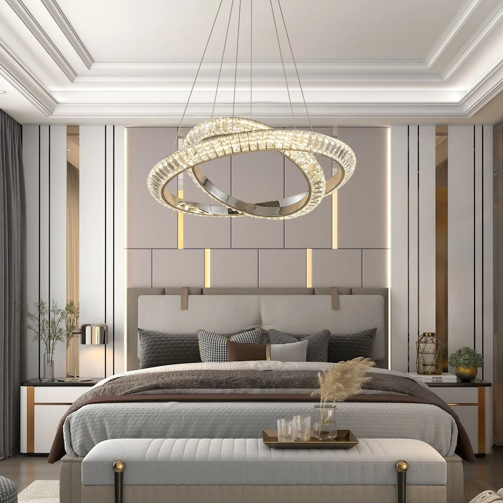 Luminous Crystal Ring Chandelier image 4