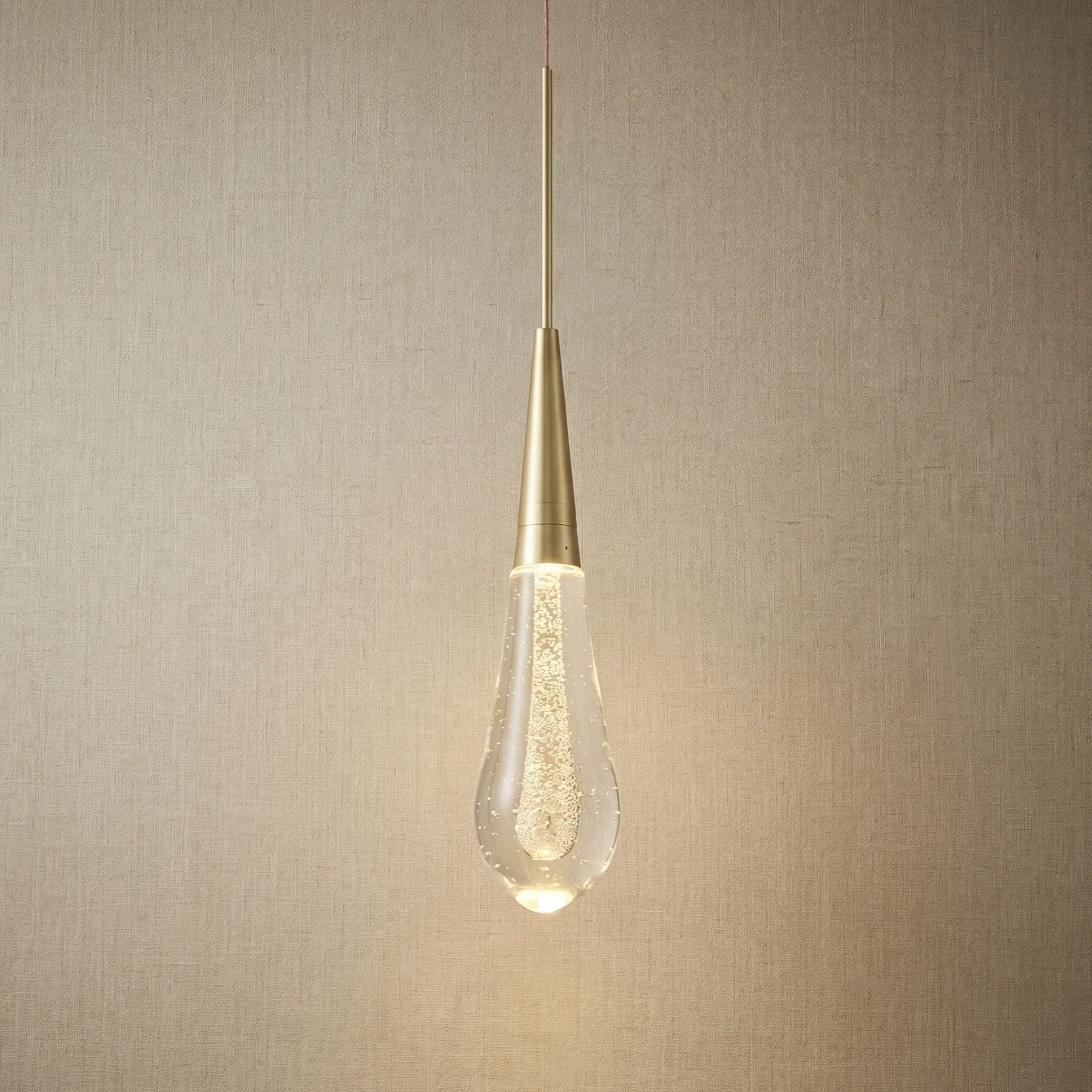 Gilded Teardrop Glass Pendant Light custom pendants