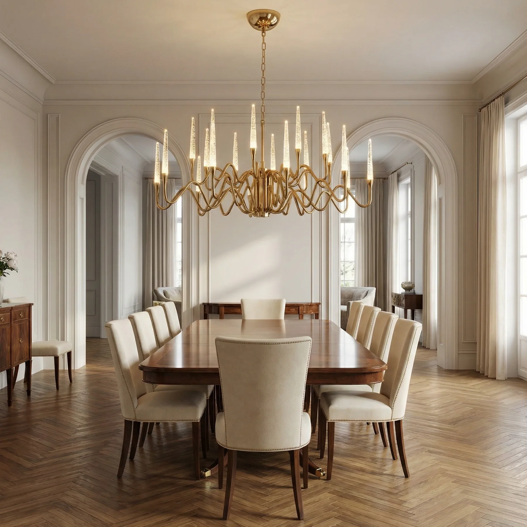 Gilded Crystal Branch Chandelier image 3