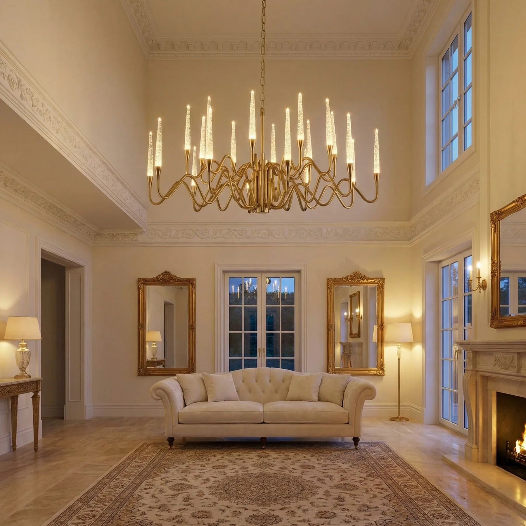 Gilded Crystal Branch Chandelier image 7