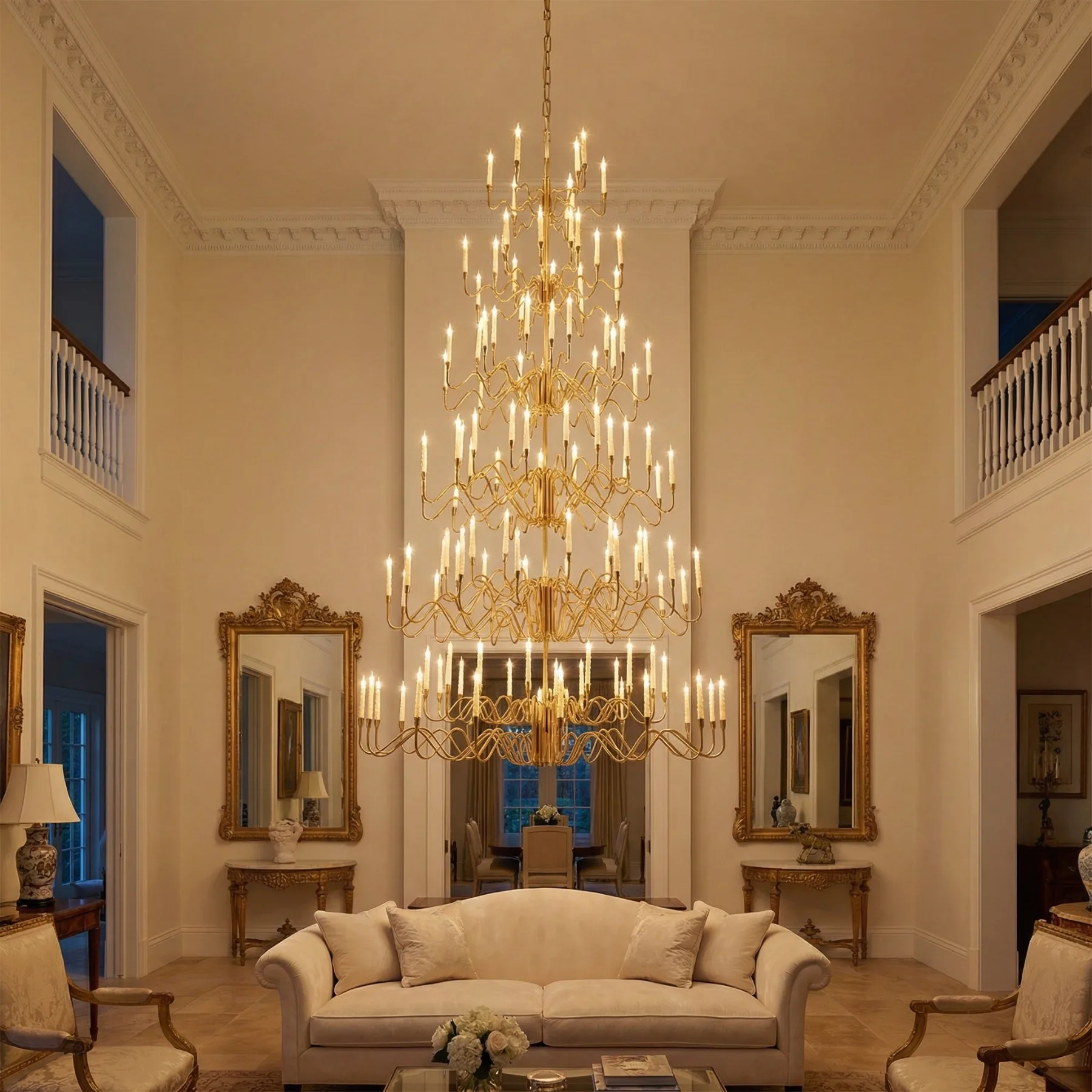 Gilded Cascade Candle Chandelier image 2