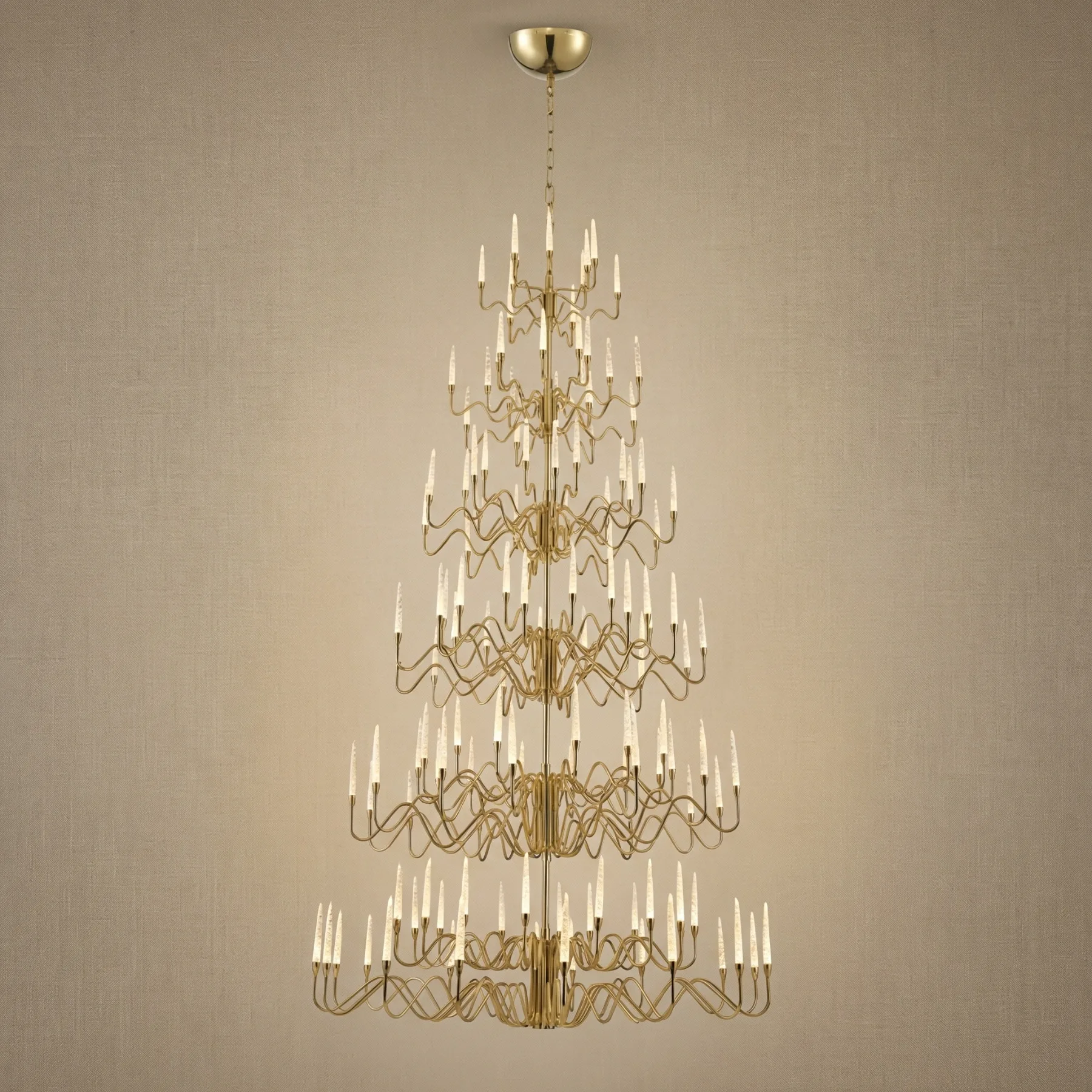 Gilded Cascade Candle Chandelier custom chandeliers