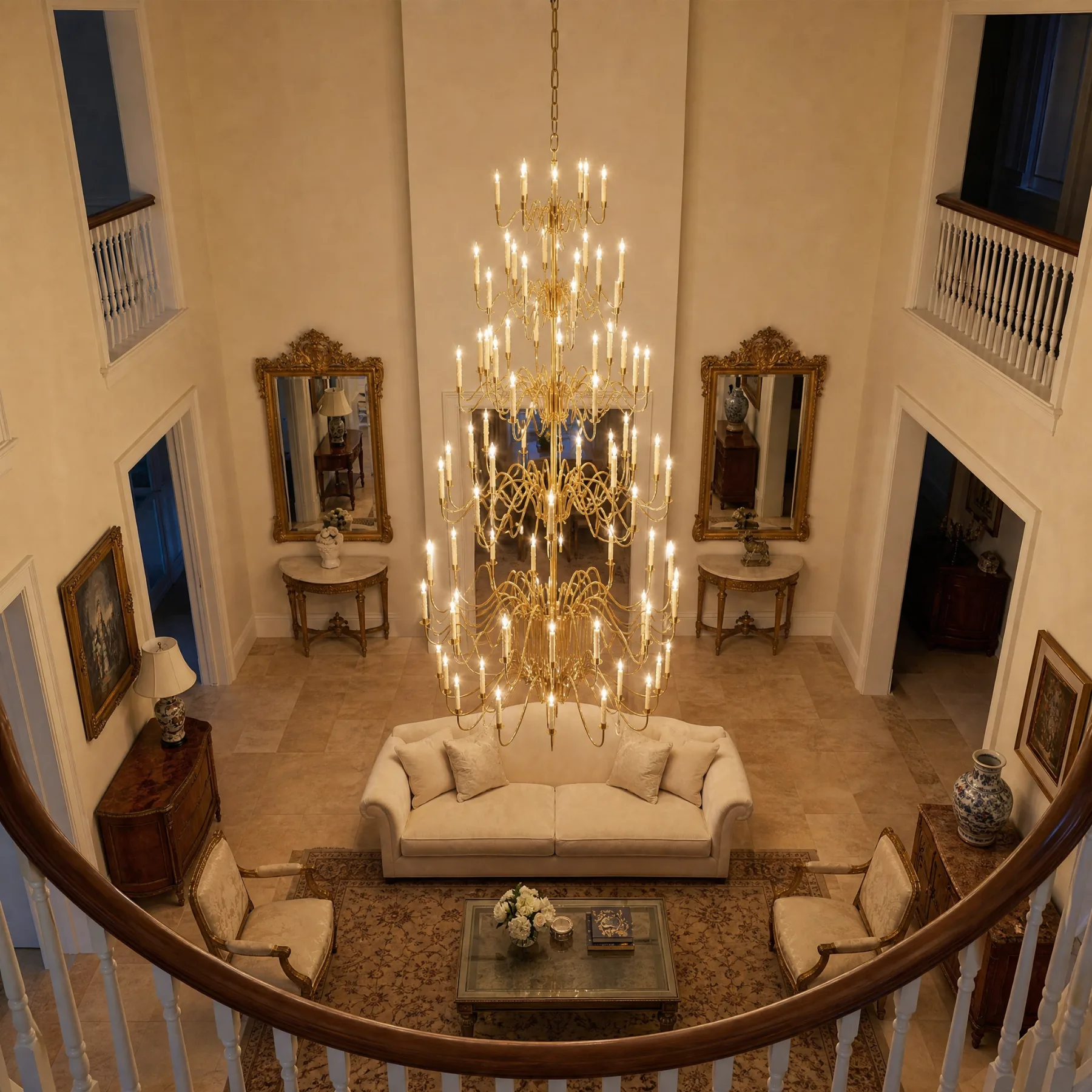 Gilded Cascade Candle Chandelier image 4