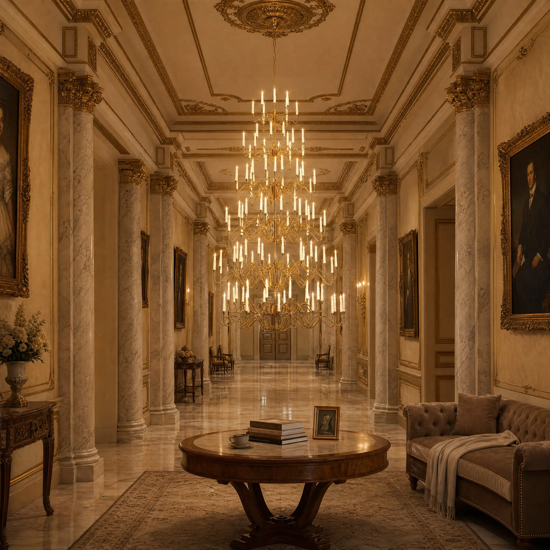 Gilded Cascade Candle Chandelier image 5