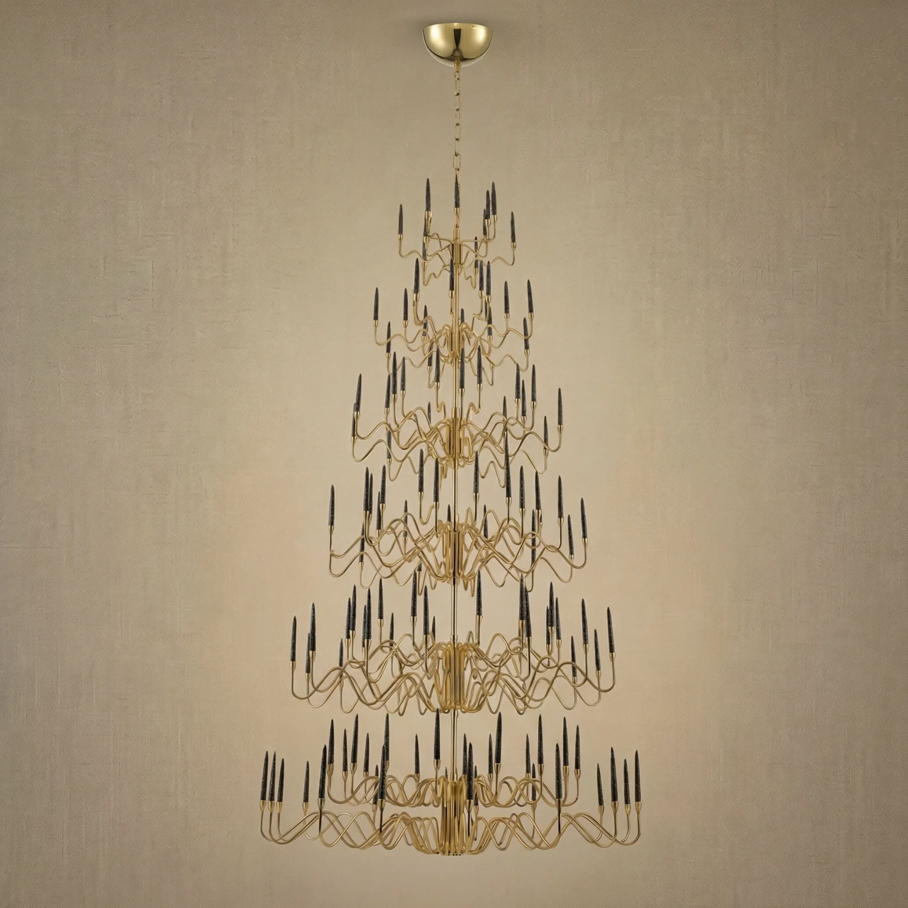 Gilded Cascade Candle Chandelier image 3