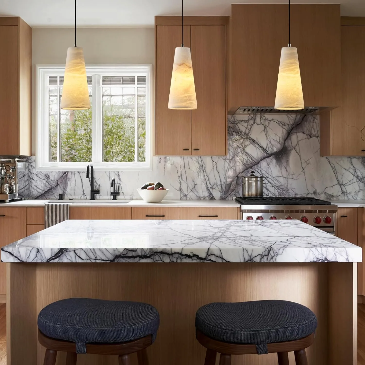 Warm Alabaster Cone Pendant Light image 6
