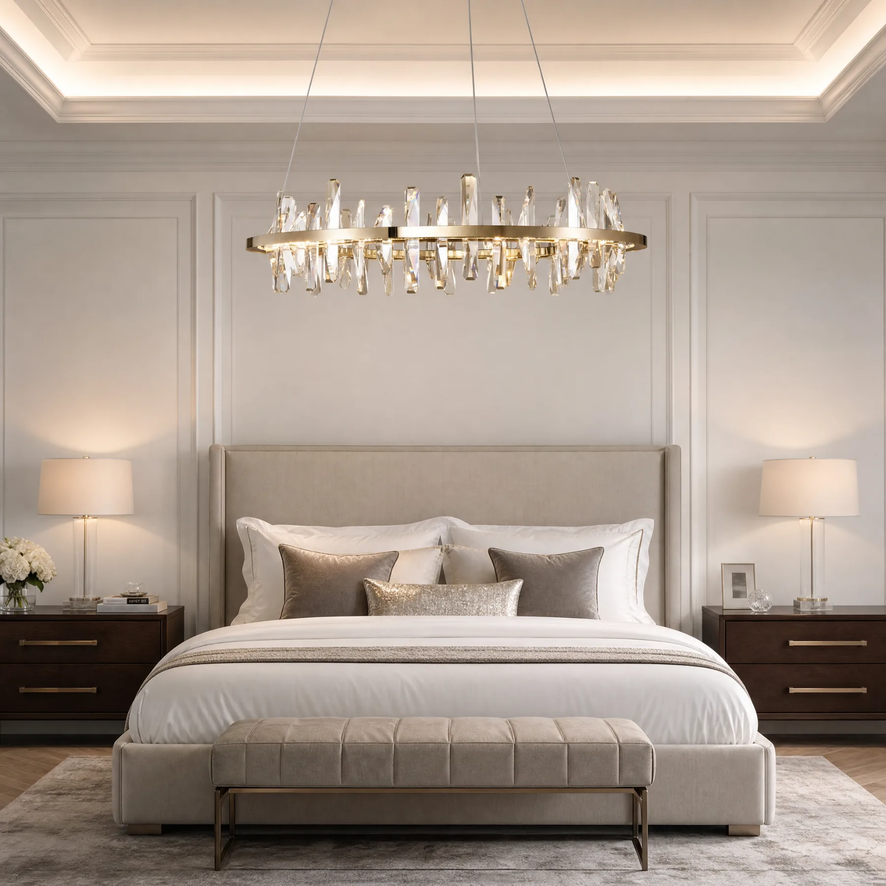 Luminous Crystal Ring Chandelier image 5
