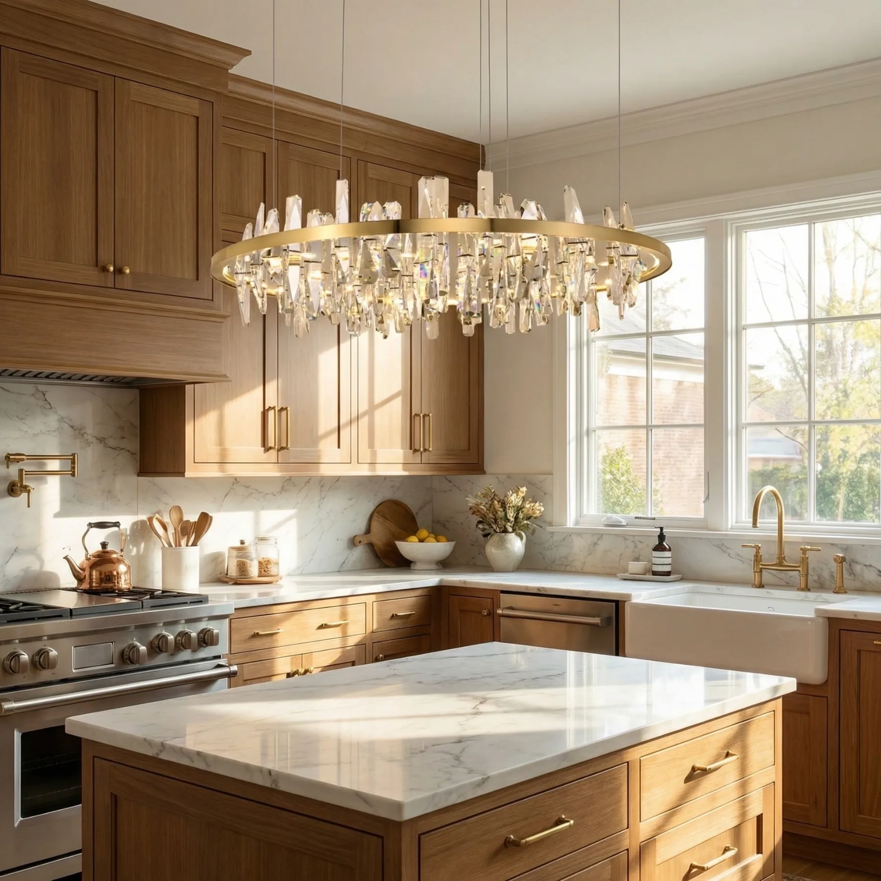 Luminous Crystal Ring Chandelier image 3