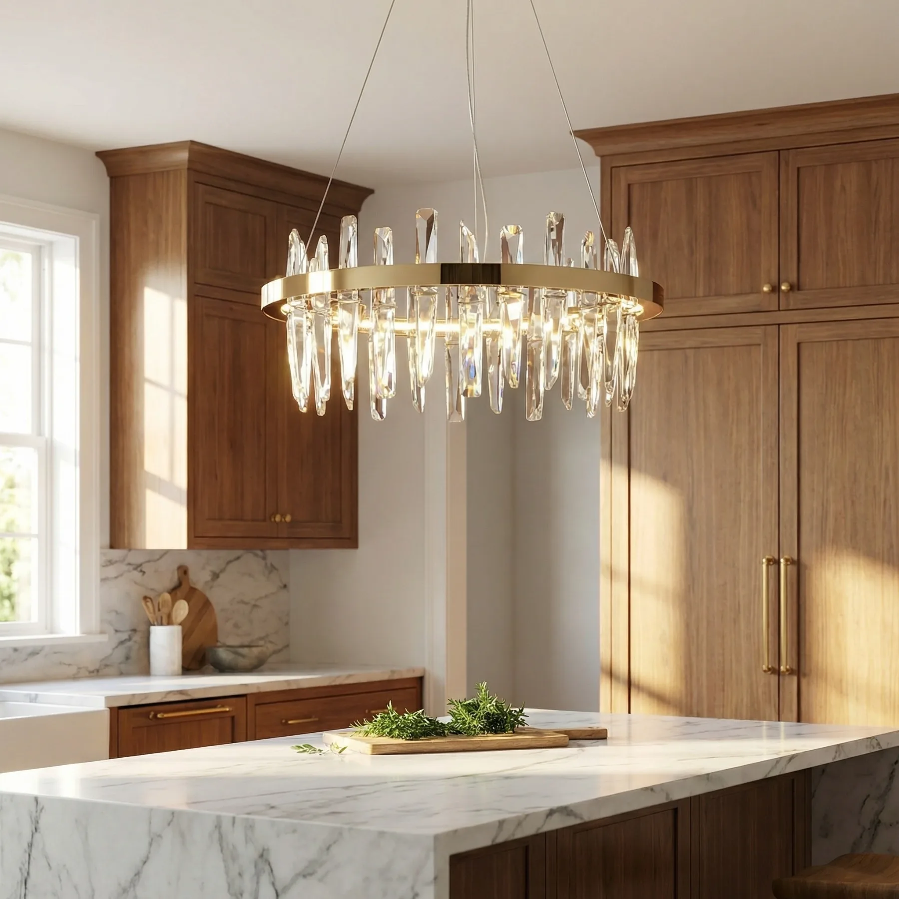 Luminous Crystal Ring Chandelier image 6