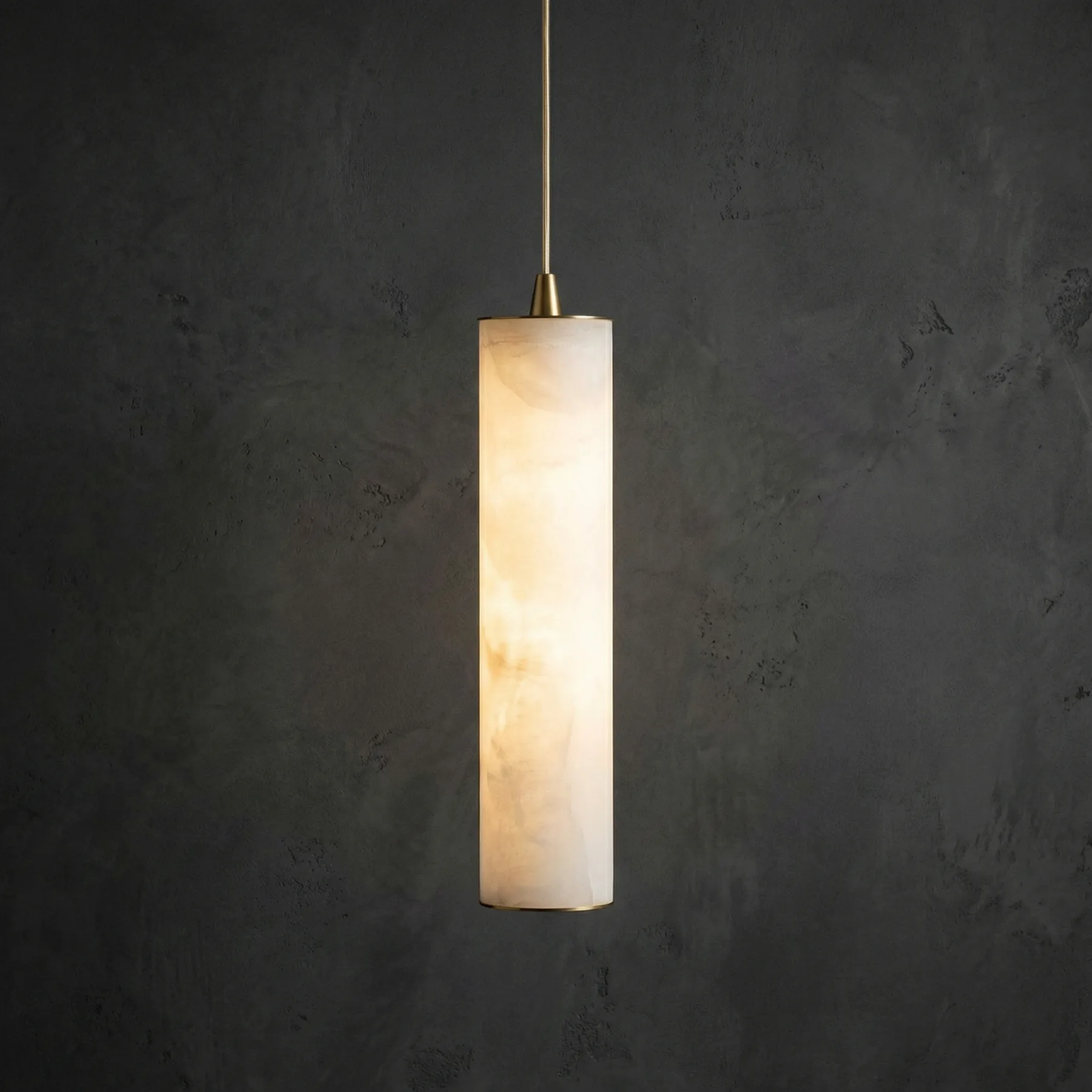 Luminous Alabaster Cylinder Pendant Light custom pendants