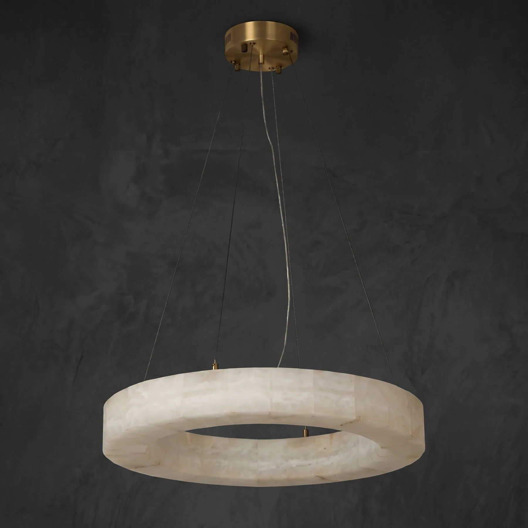 Luminous Alabaster Ring Chandelier image 2