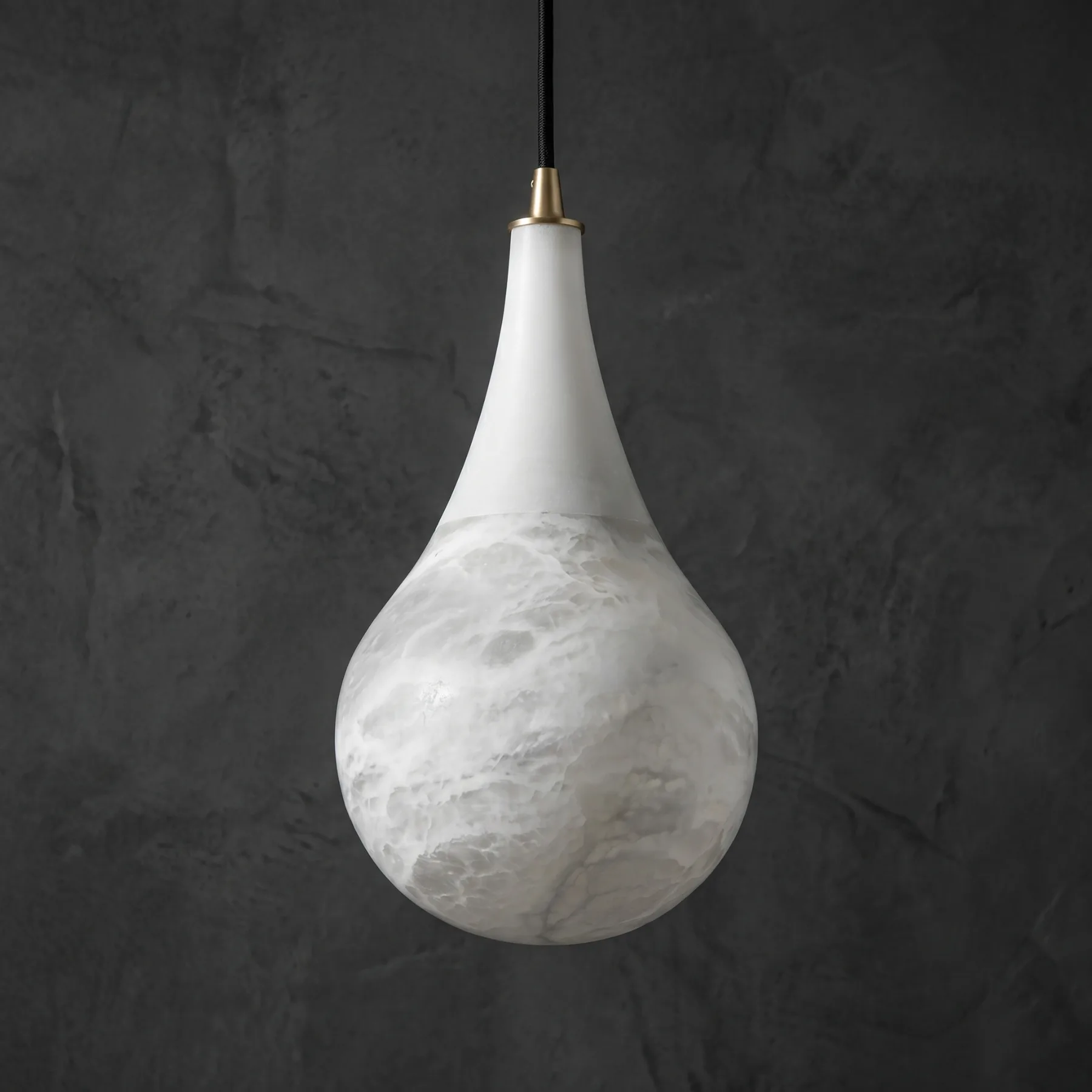 Luminous Alabaster Teardrop Pendant image 2