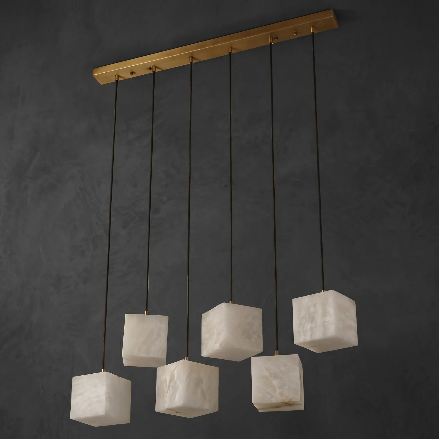 Luminous Alabaster Cube Linear Pendant image 2