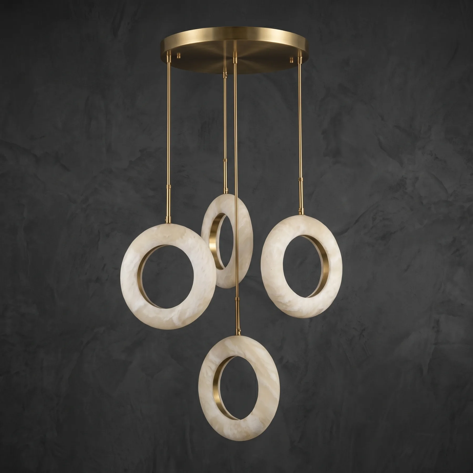 Luminous Alabaster Ring Chandelier image 2