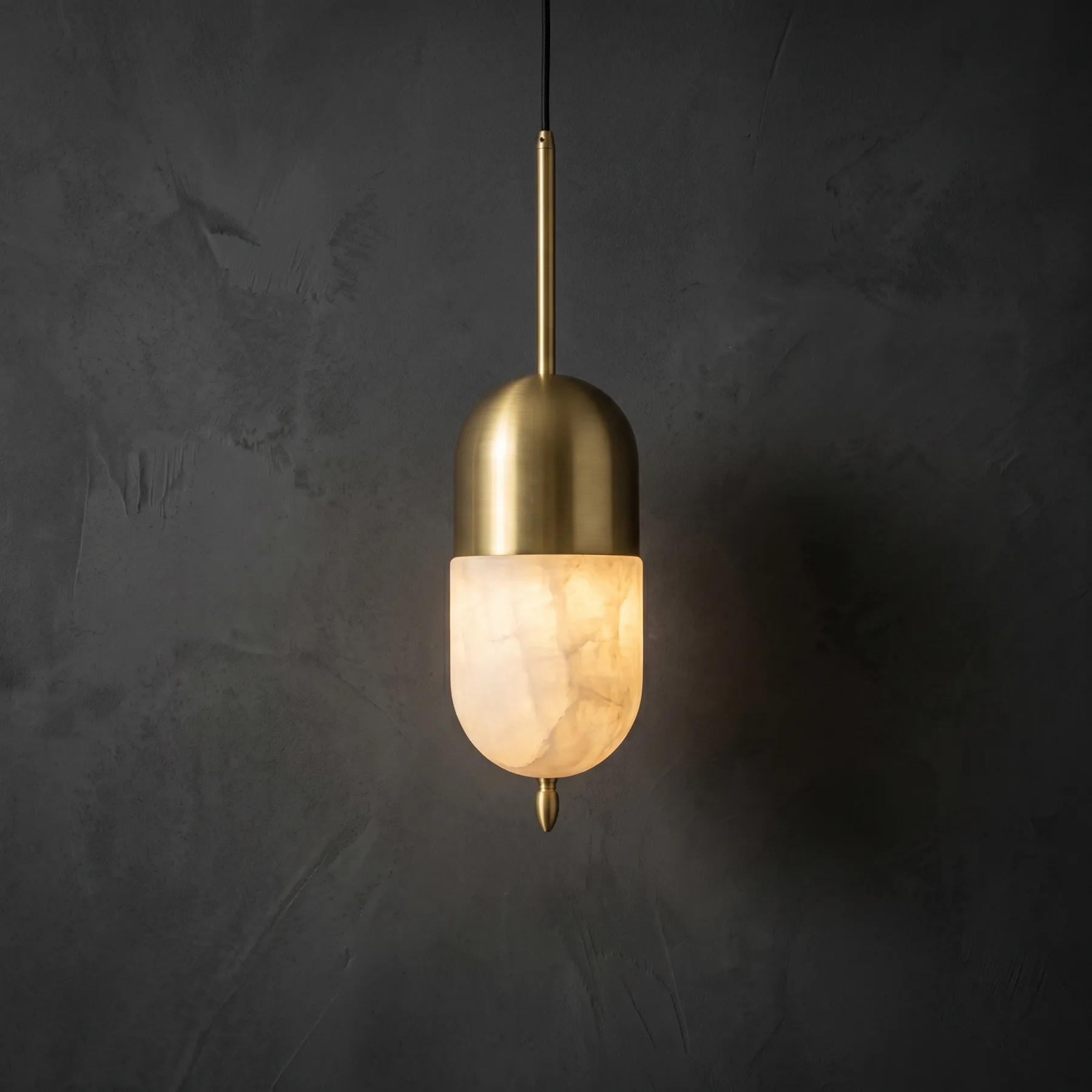 Gilded Alabaster Pendant Light custom pendants