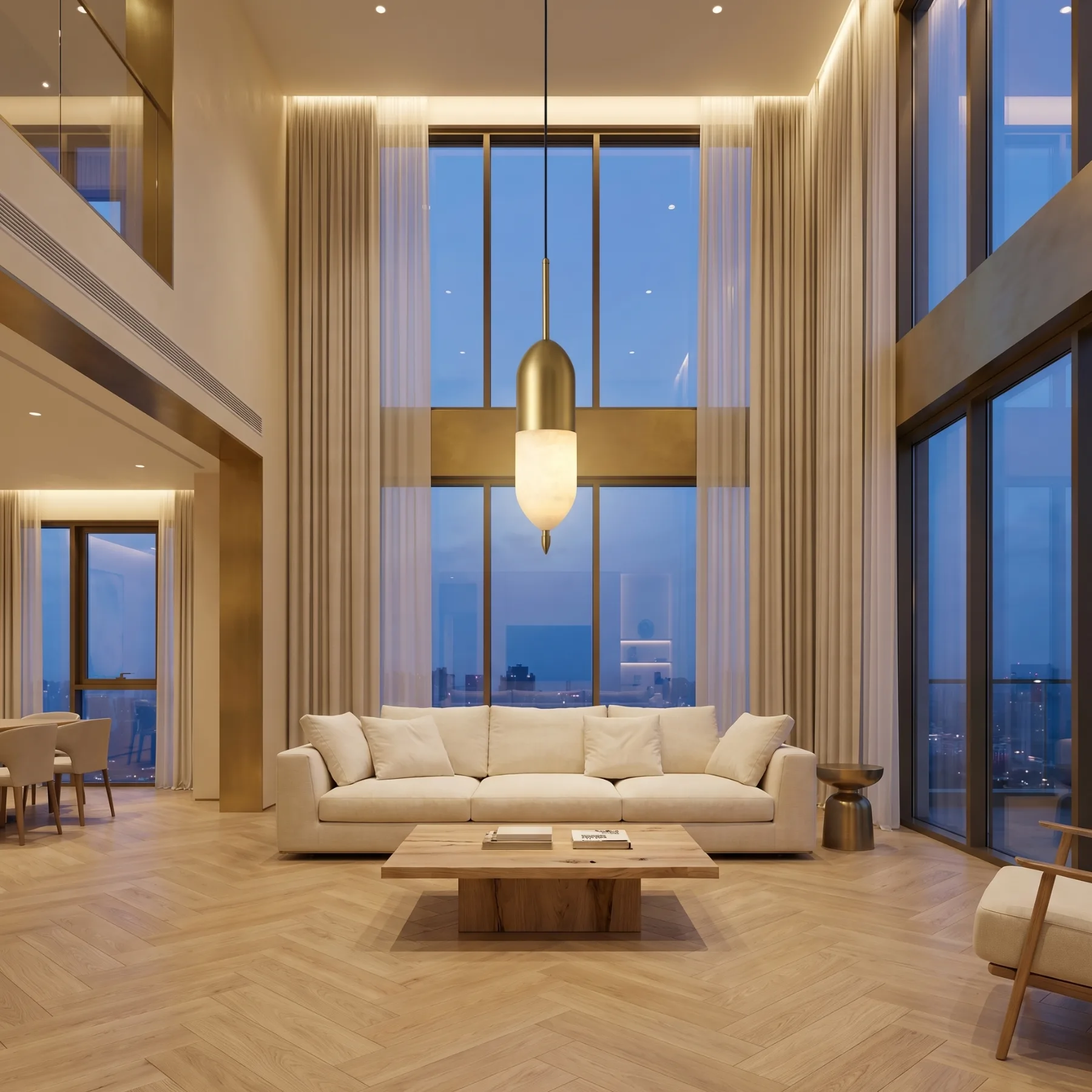 Gilded Alabaster Pendant Light image 3