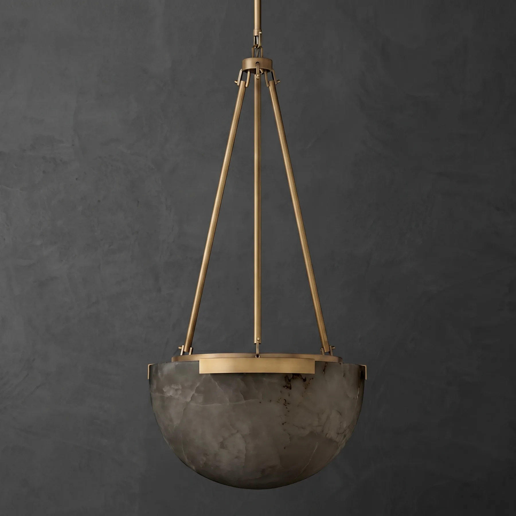 Luminous Alabaster Bowl Chandelier image 2