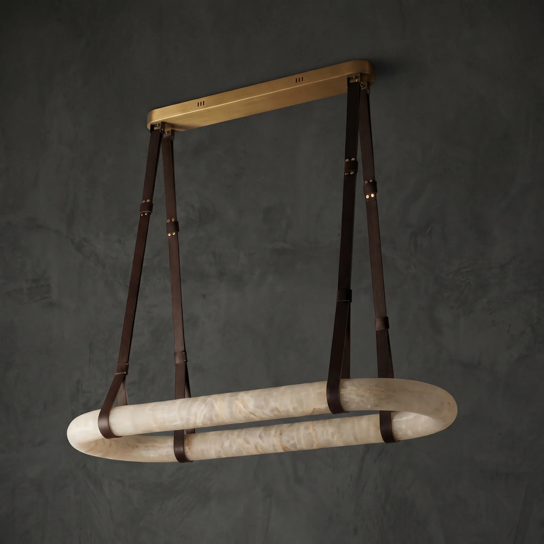 Equestrian Alabaster Ring Chandelier image 2