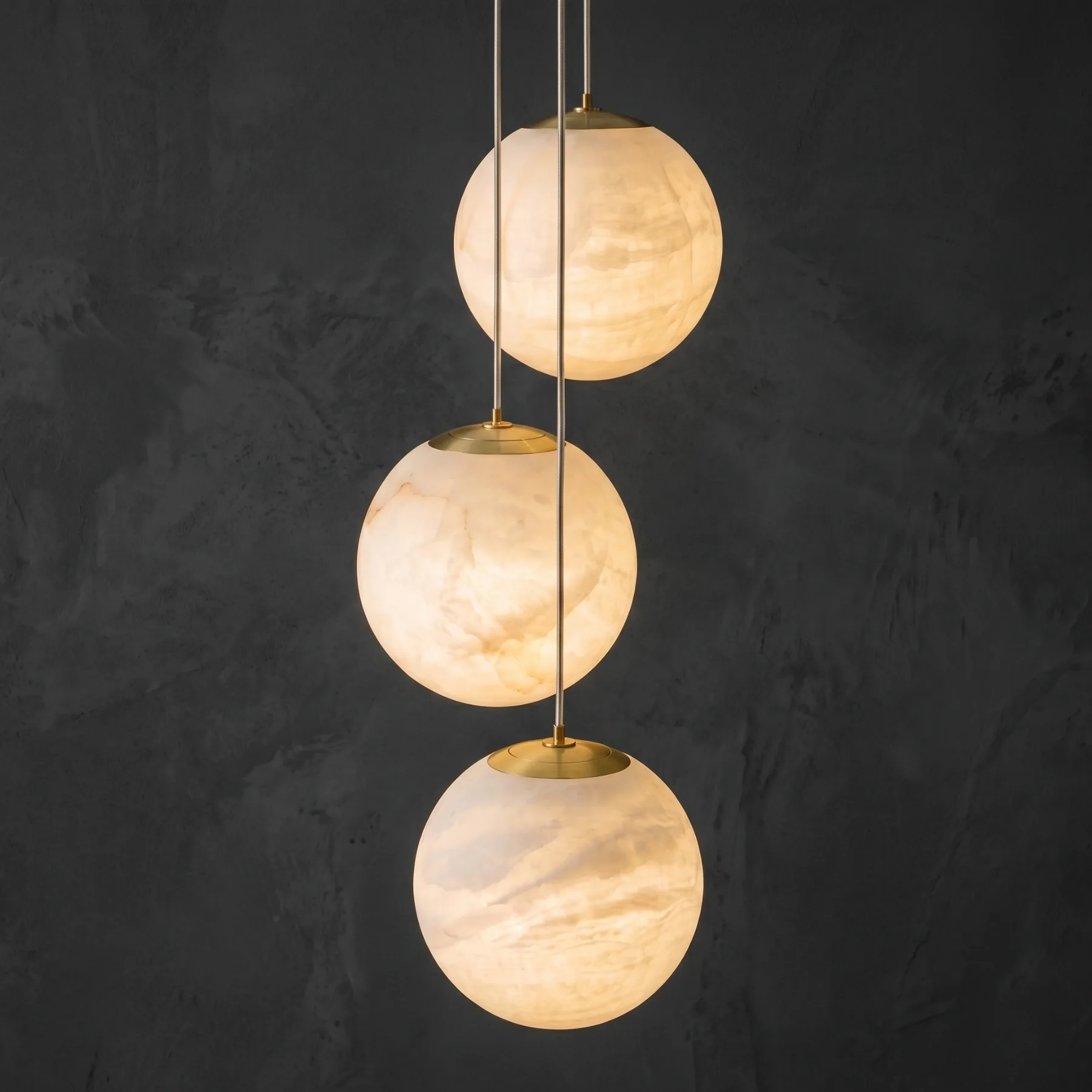 Luminous Alabaster Globe Chandelier custom chandeliers