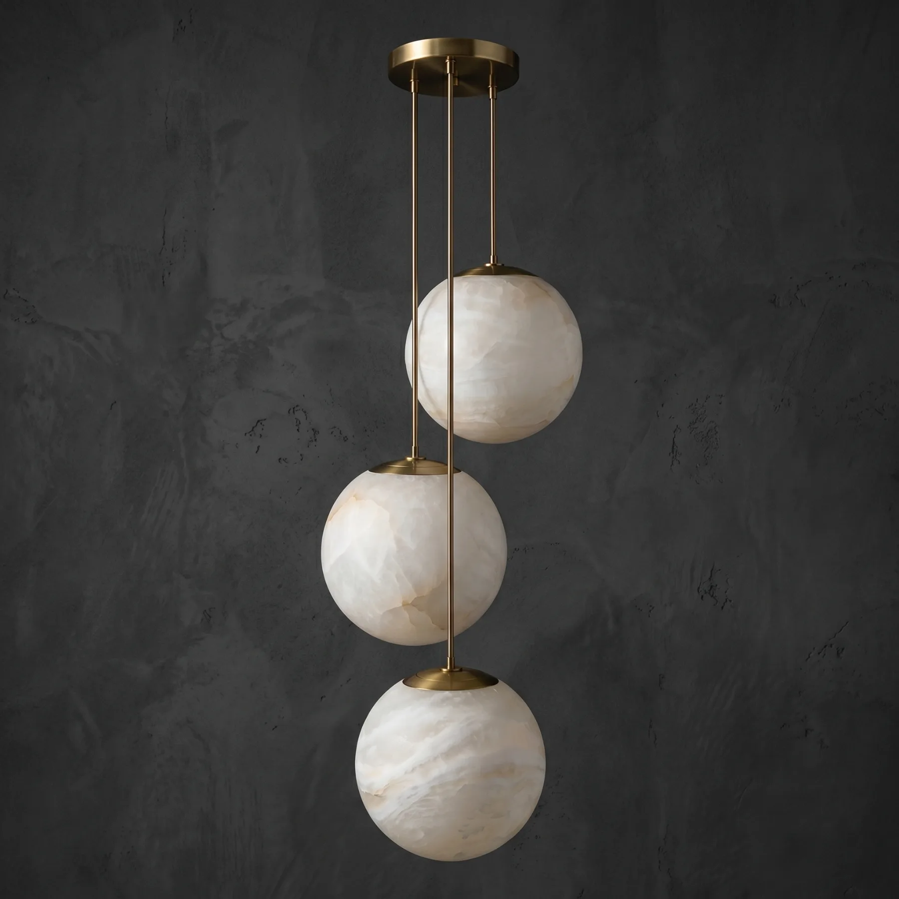 Luminous Alabaster Globe Chandelier image 2