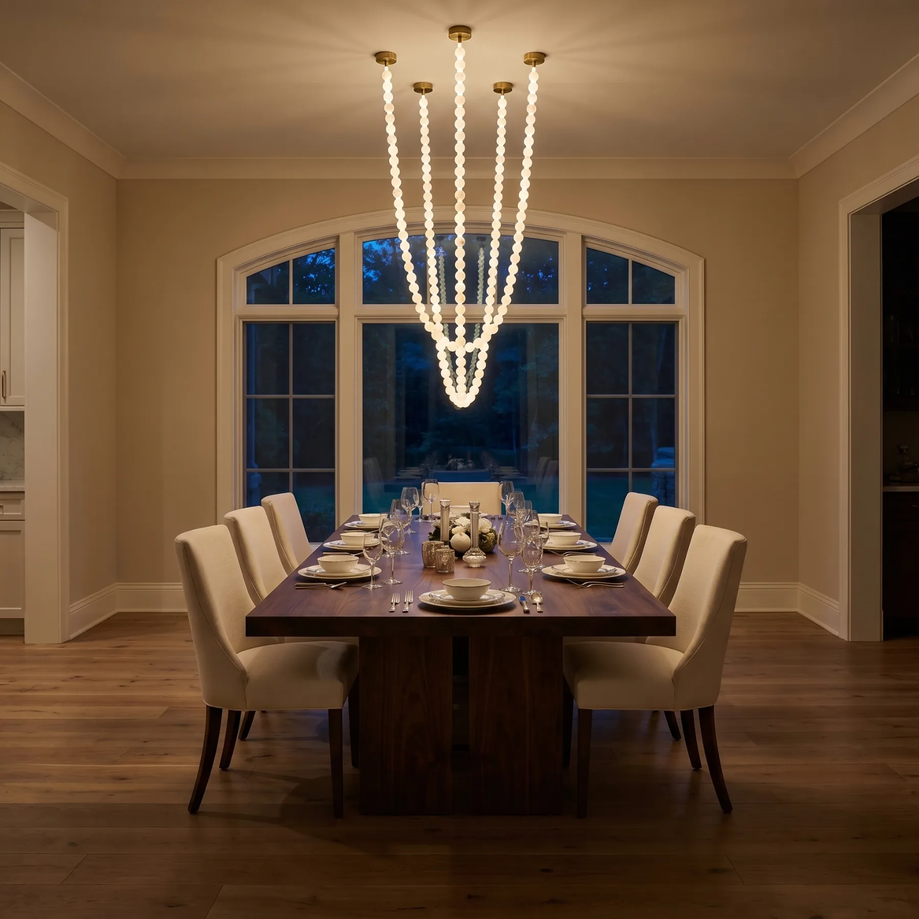 Luminous Pearl Alabaster Chandelier image 4