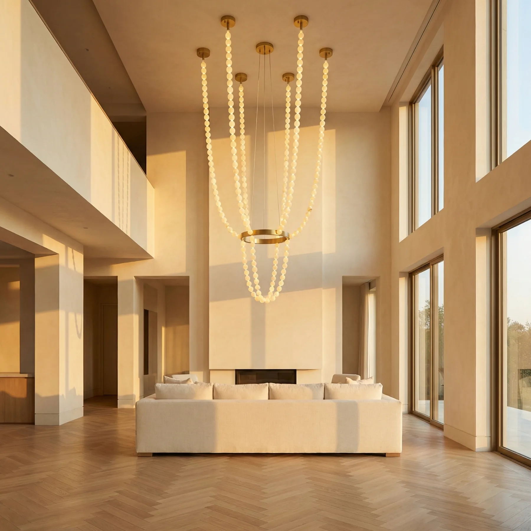 Luminous Pearl Alabaster Chandelier image 3