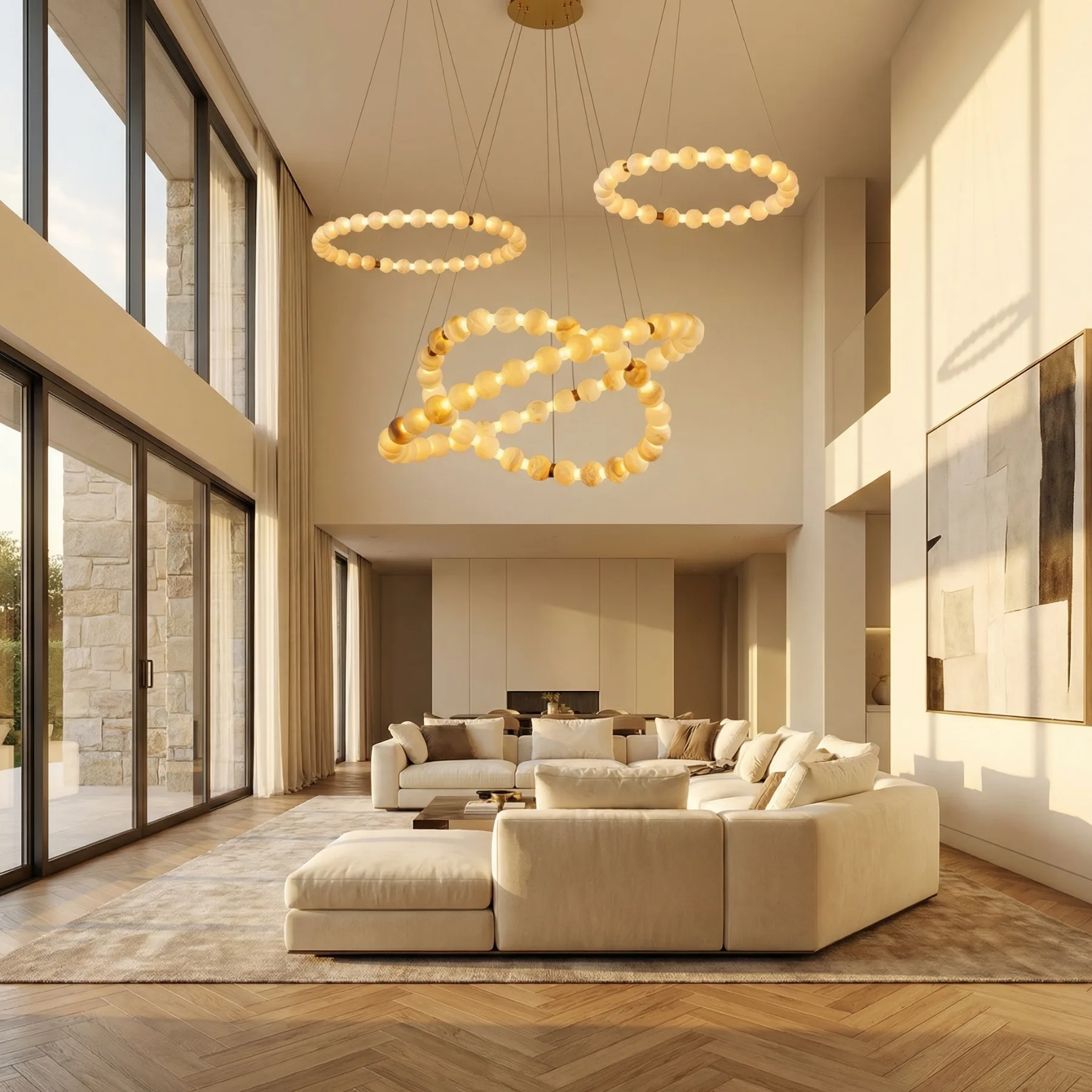 Halo Pearl Alabaster Chandelier image 3