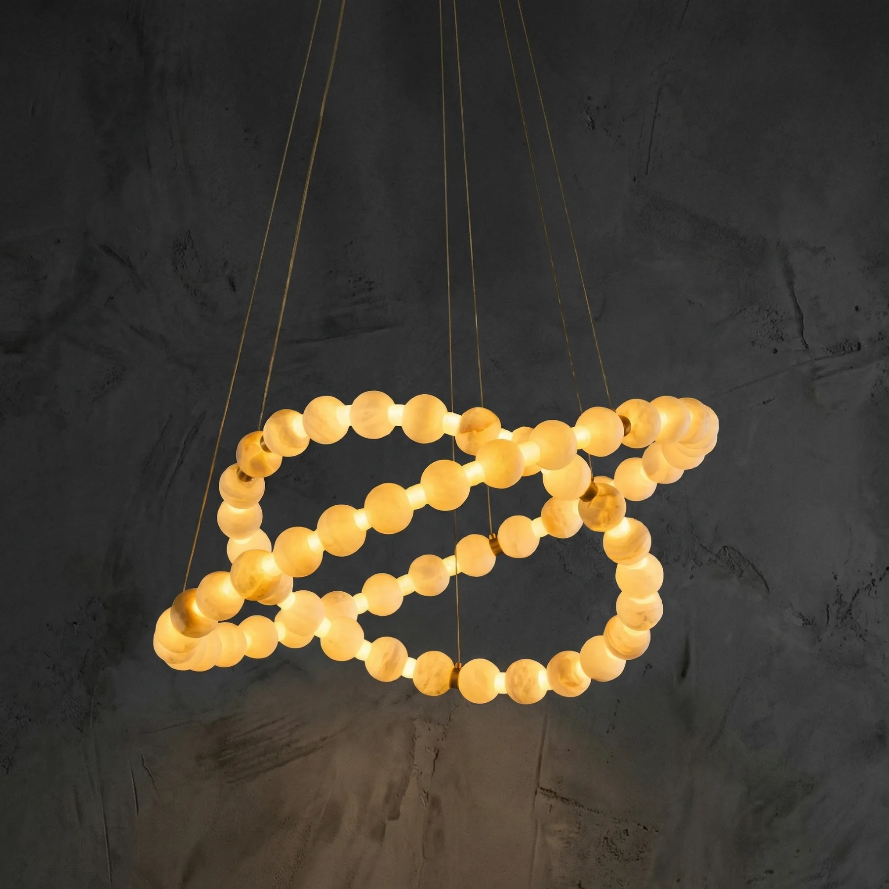 Halo Pearl Alabaster Chandelier custom chandeliers