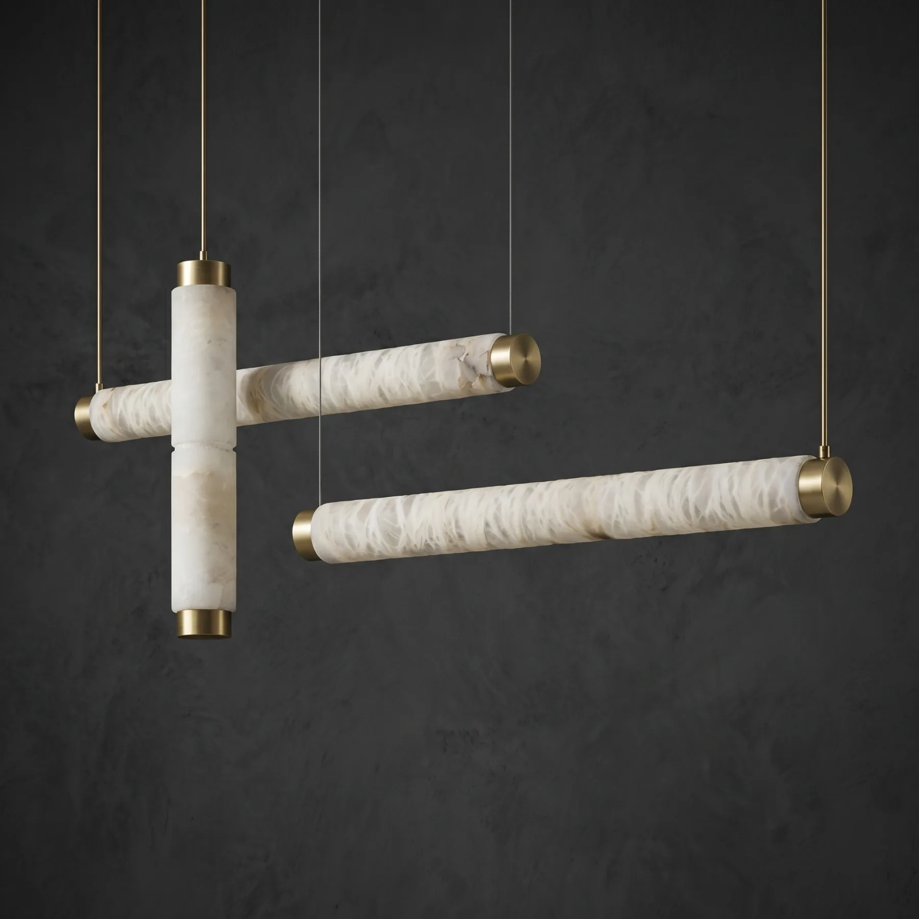 Luminous Alabaster Linear Chandelier image 2