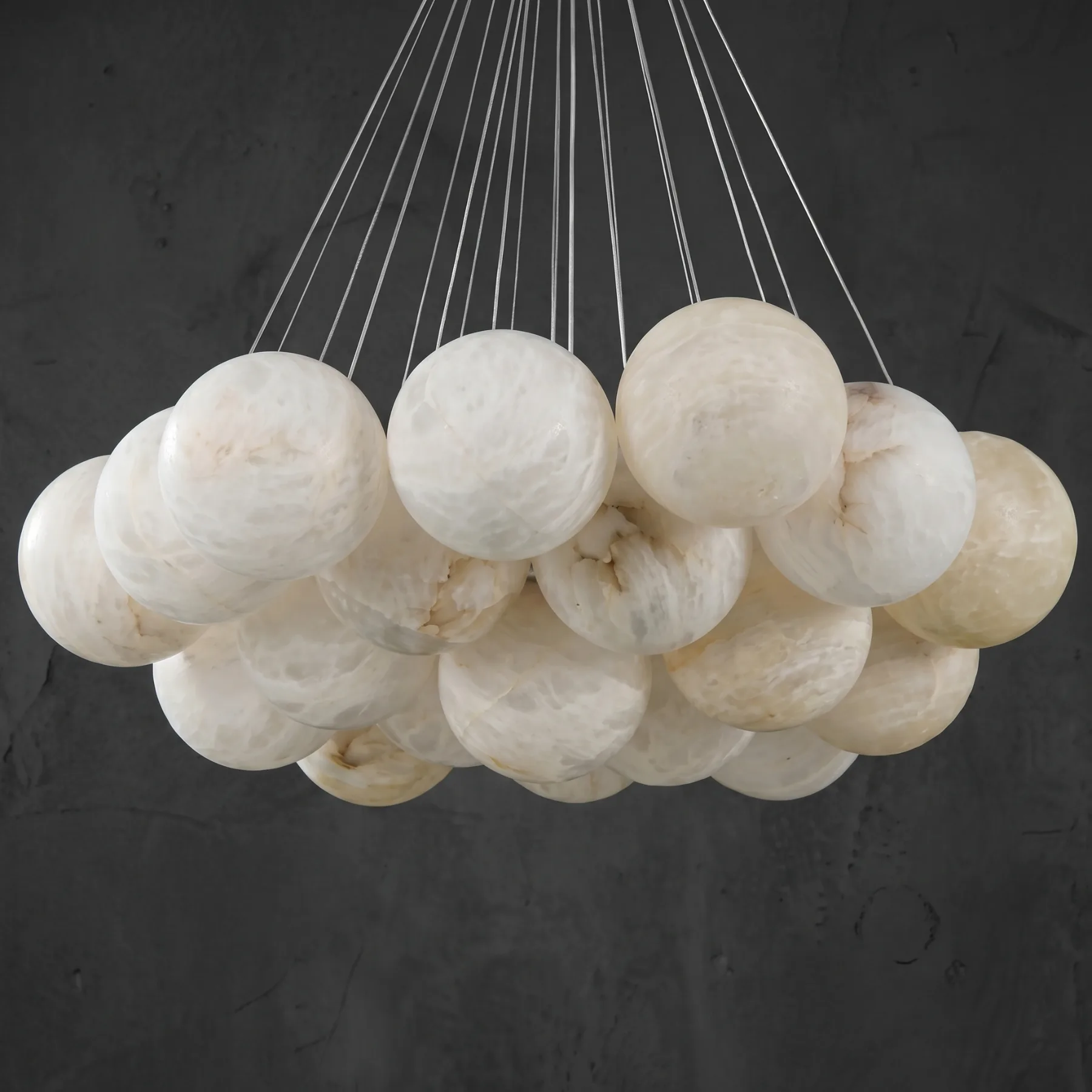 Clouded Alabaster Globe Chandelier image 2