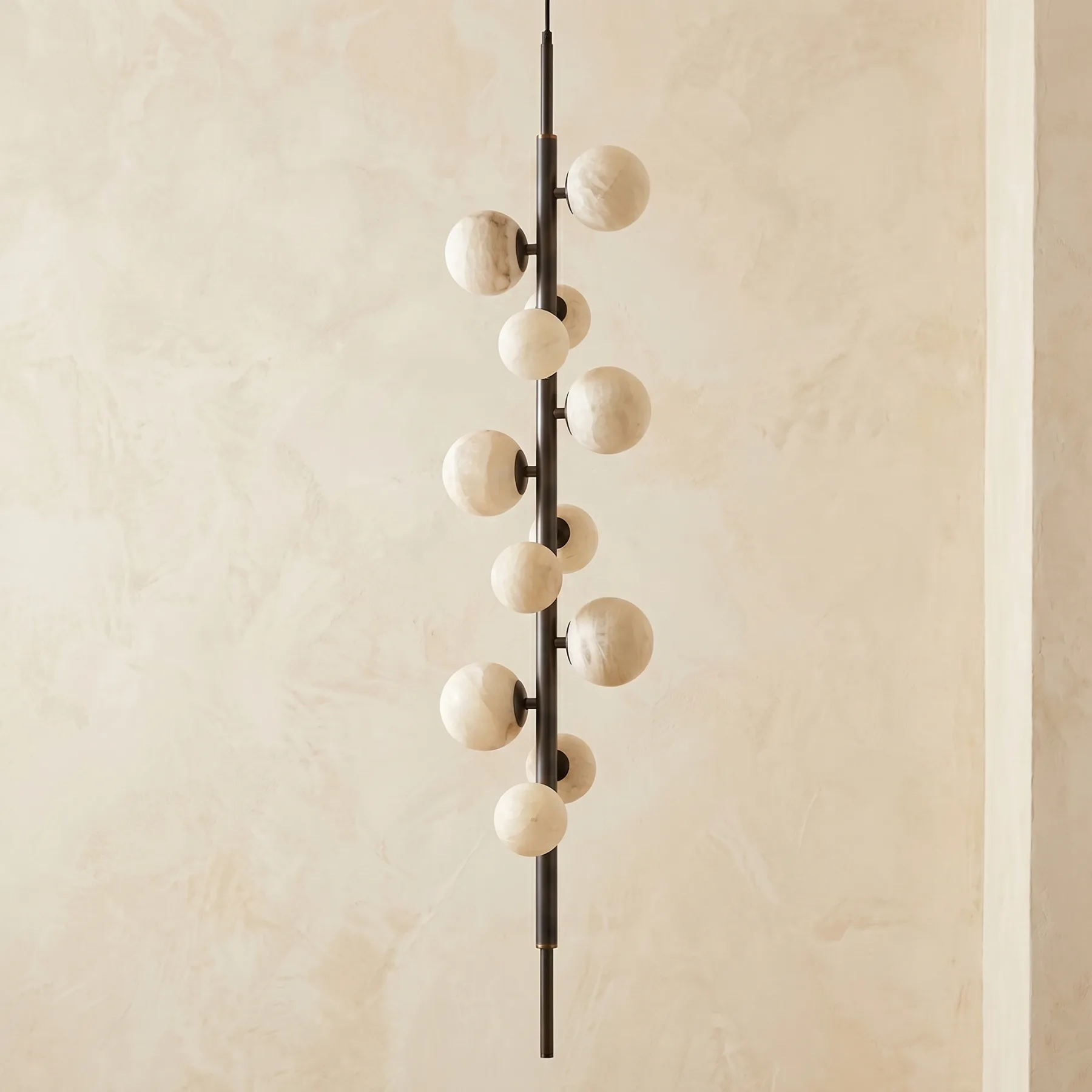 Serene Alabaster Globe Pendant Light image 2