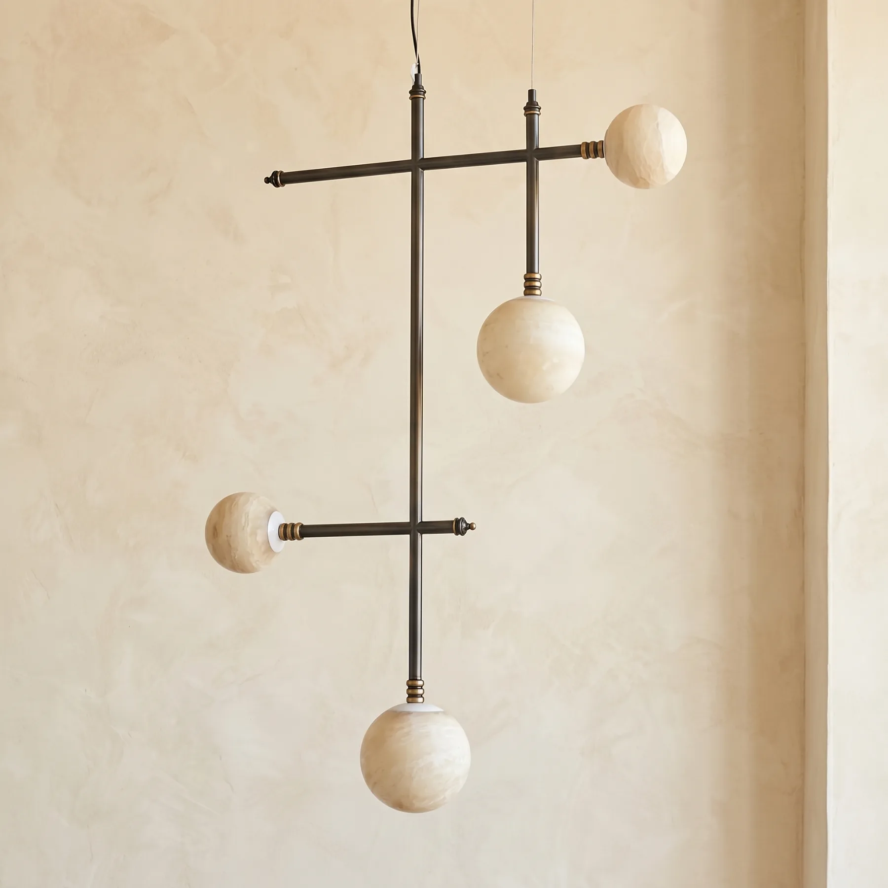 Luminous Alabaster Globe Chandelier image 2