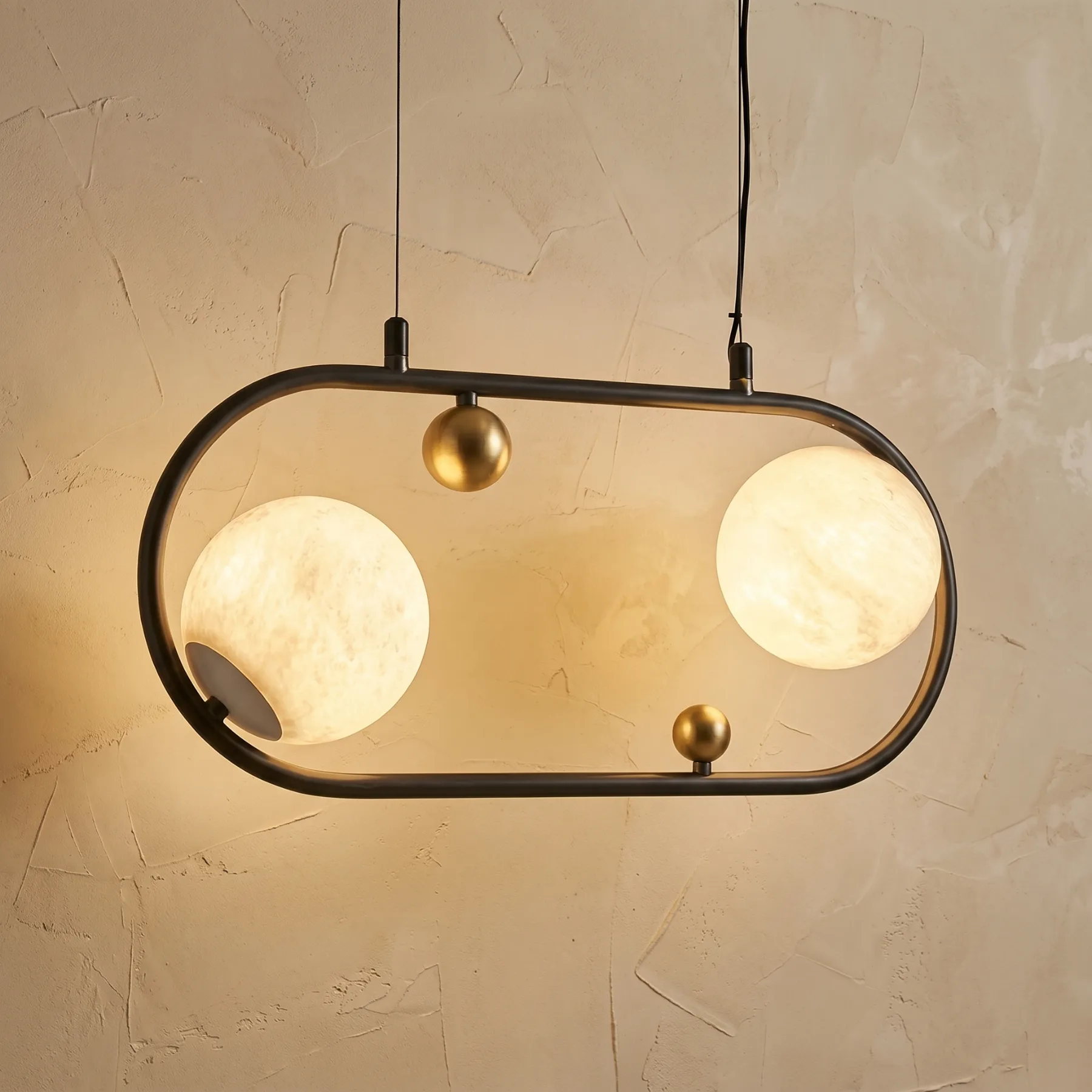 Orbital Alabaster Chandelier custom chandeliers