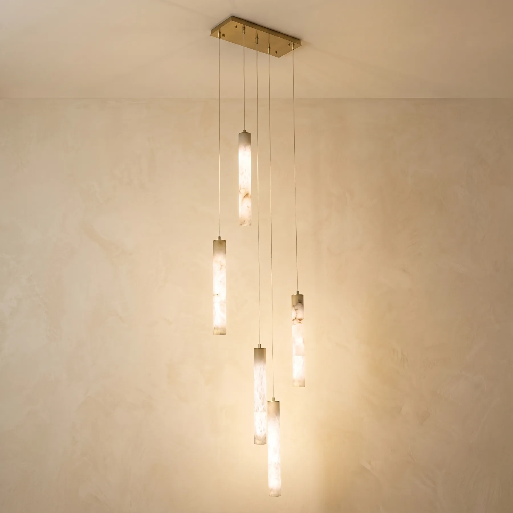 Luminous Alabaster Cylinder Pendant custom pendants