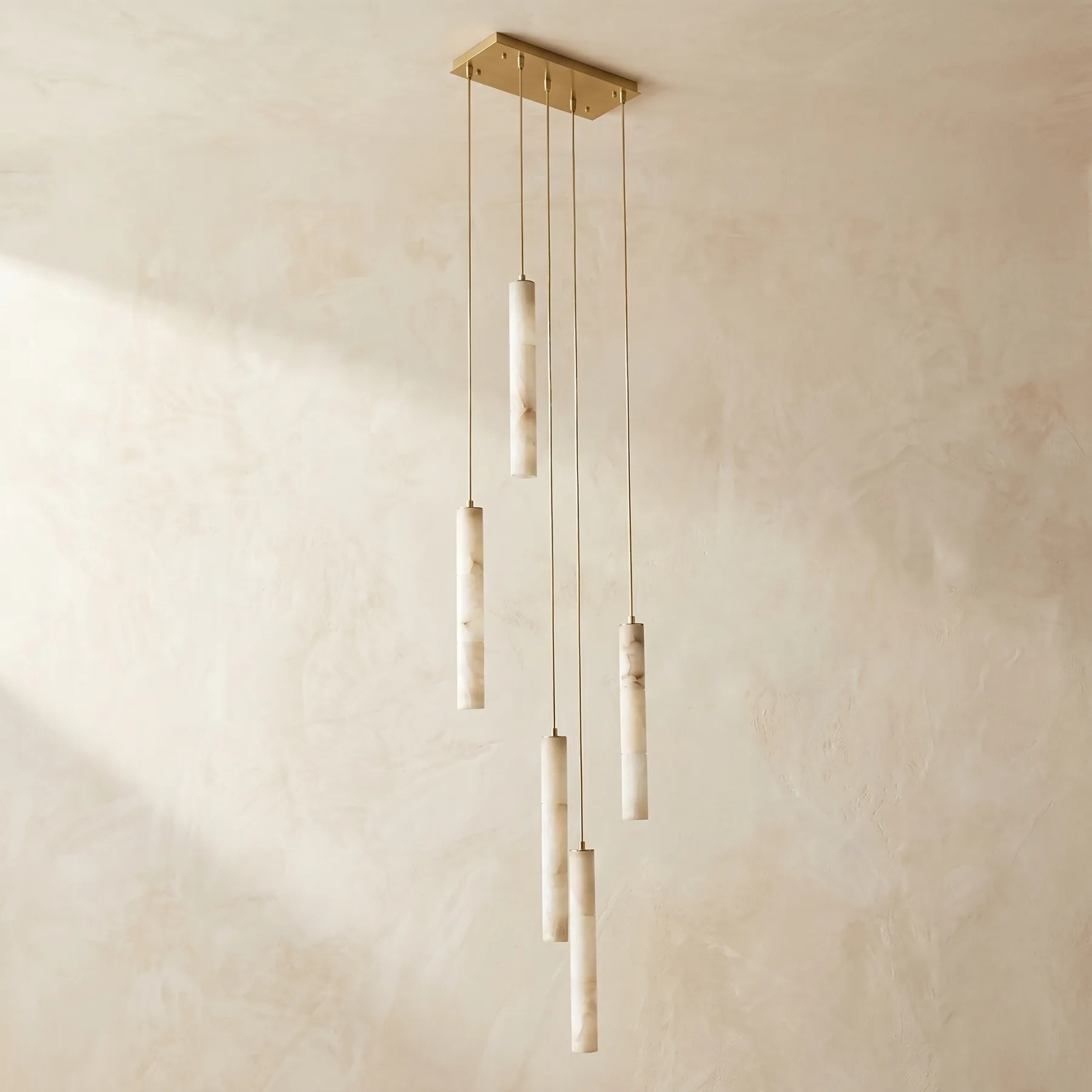 Luminous Alabaster Cylinder Pendant image 2