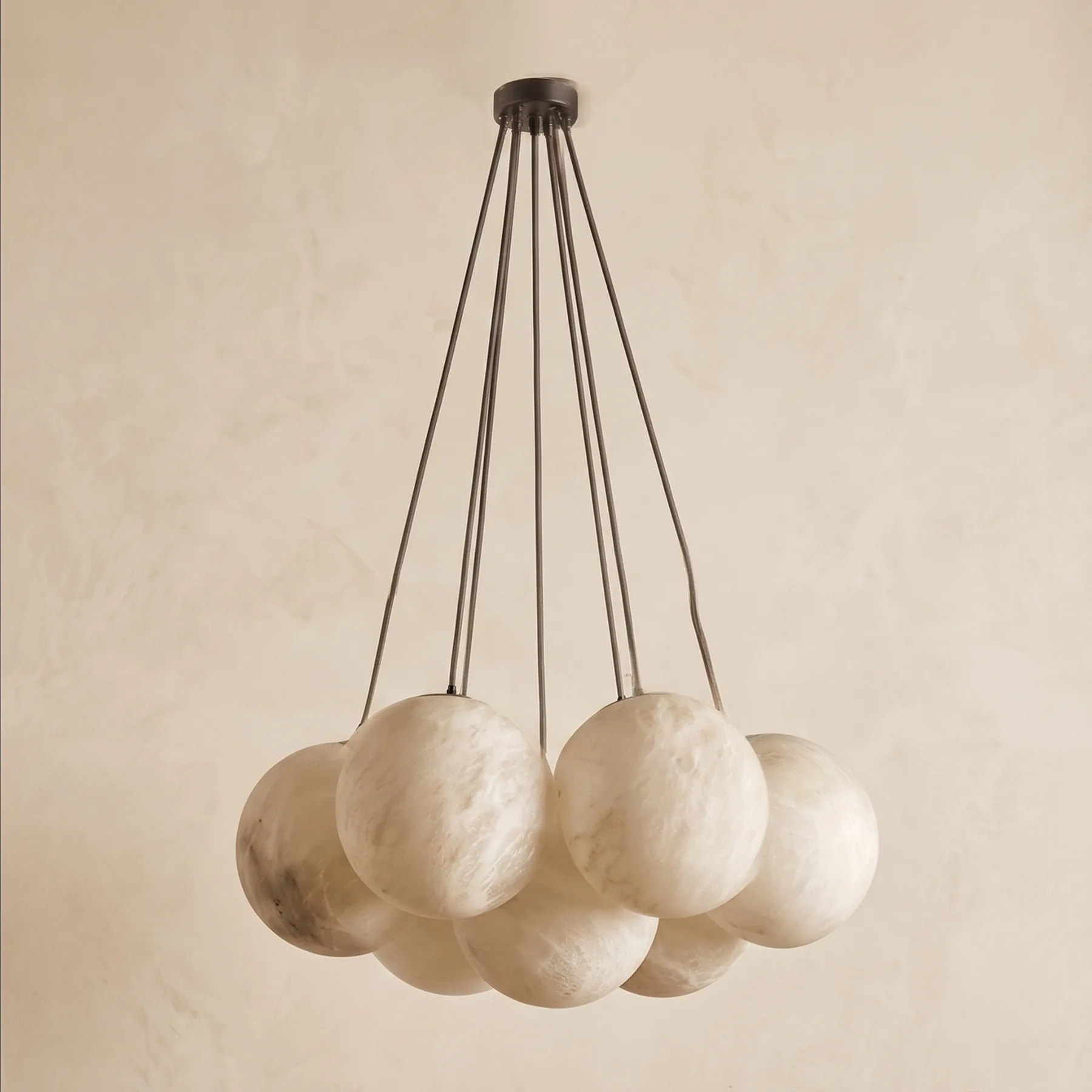 Luminous Alabaster Globe Chandelier image 2