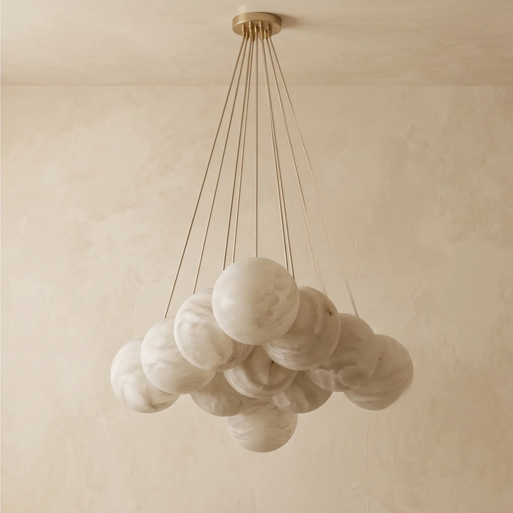 Luminous Alabaster Globe Chandelier image 2