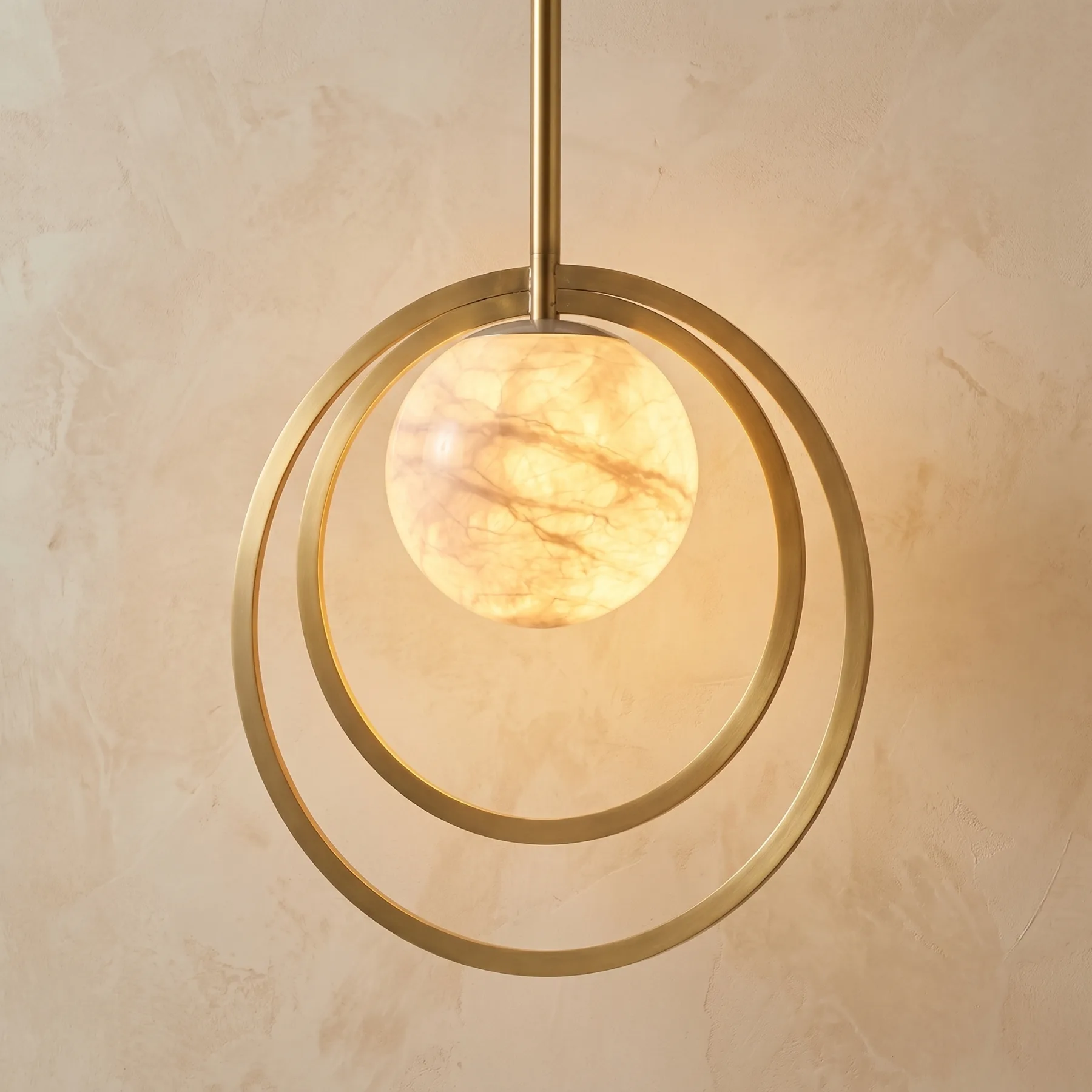 Gilded Alabaster Ring Pendant custom pendants