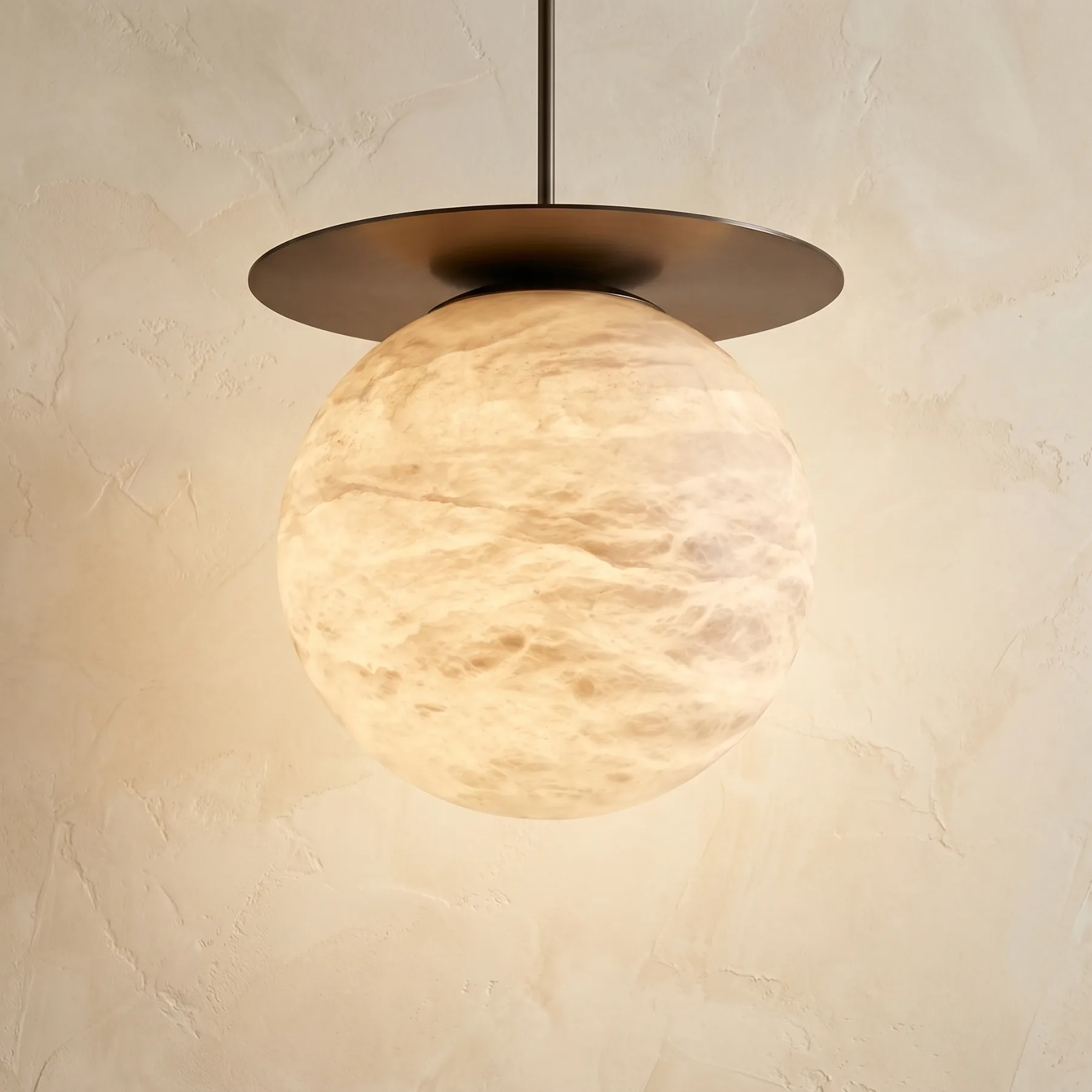 Gilded Alabaster Globe Pendant custom pendants