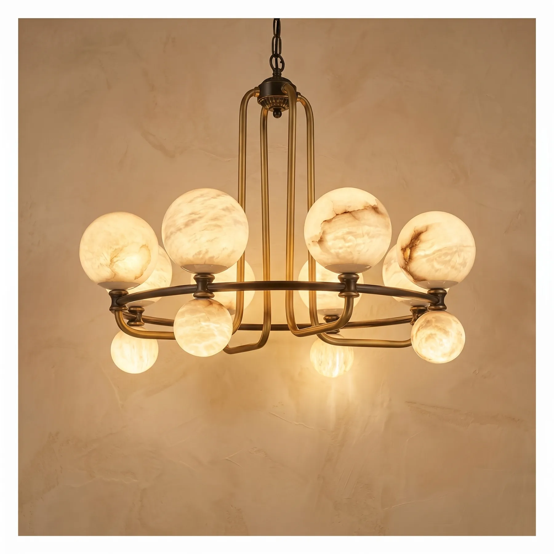 Heritage Alabaster Globe Chandelier image 5