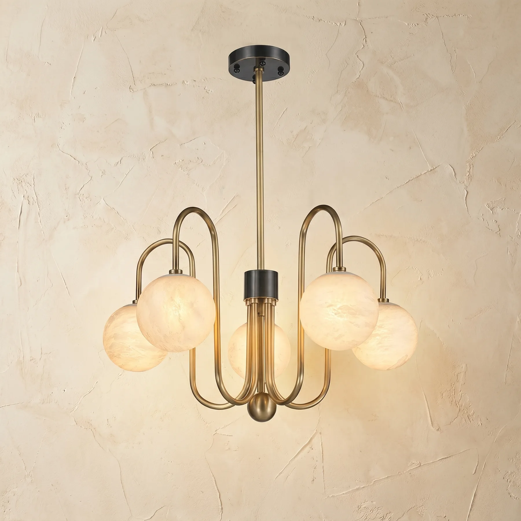 Aurelia Alabaster Globe Chandelier custom chandeliers