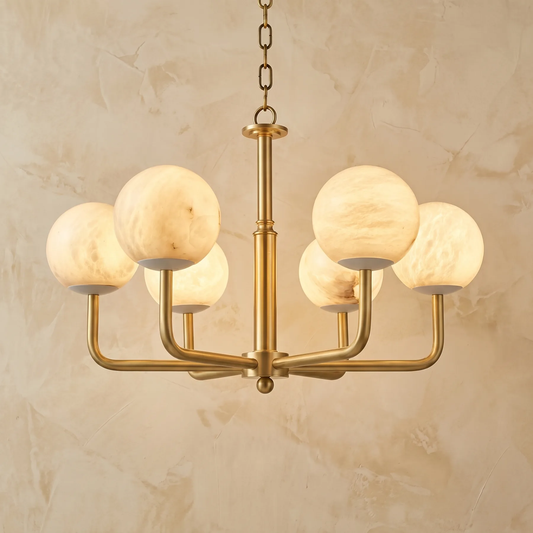 Aureate Alabaster Globe Chandelier custom chandeliers