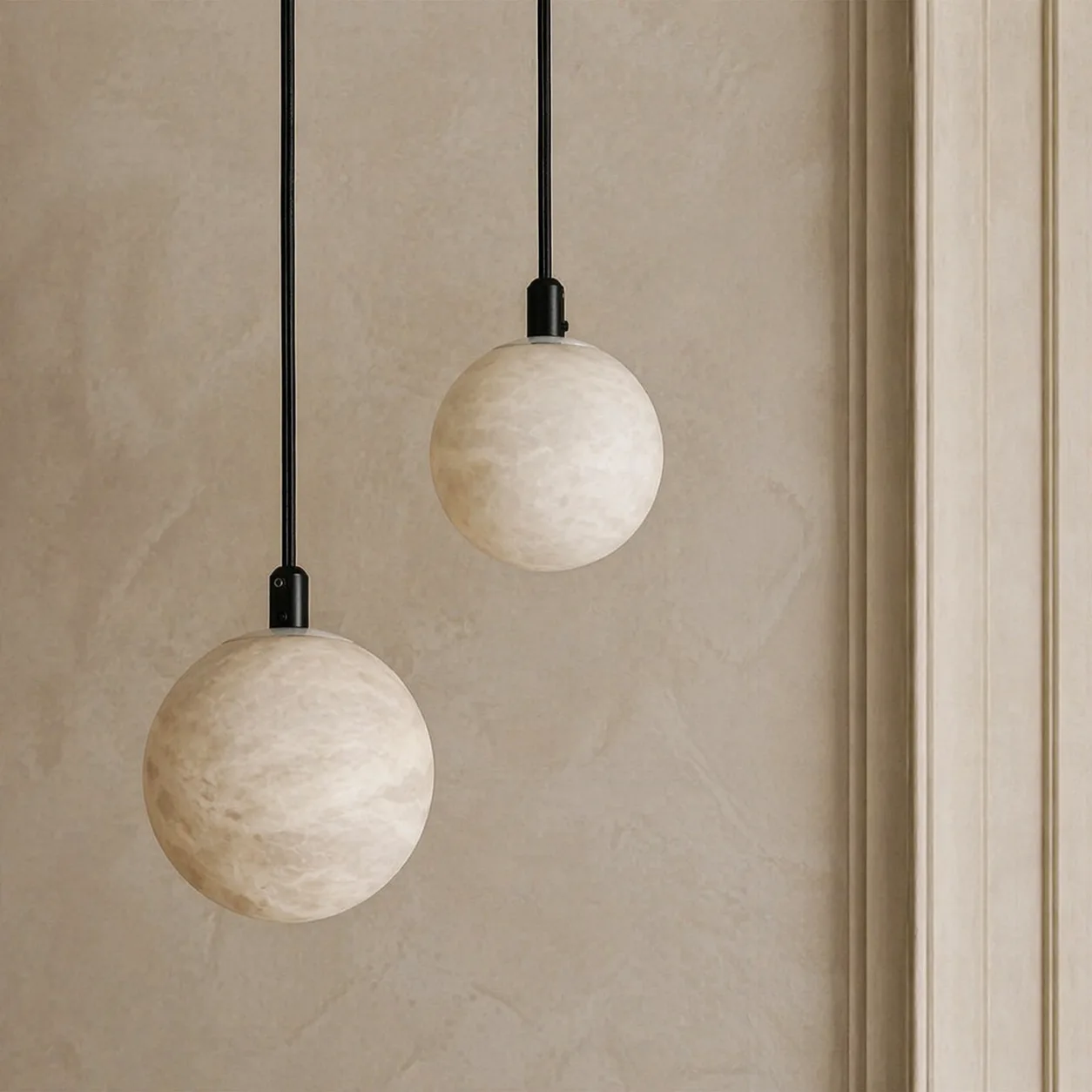 Luminous Alabaster Globe Pendant image 2