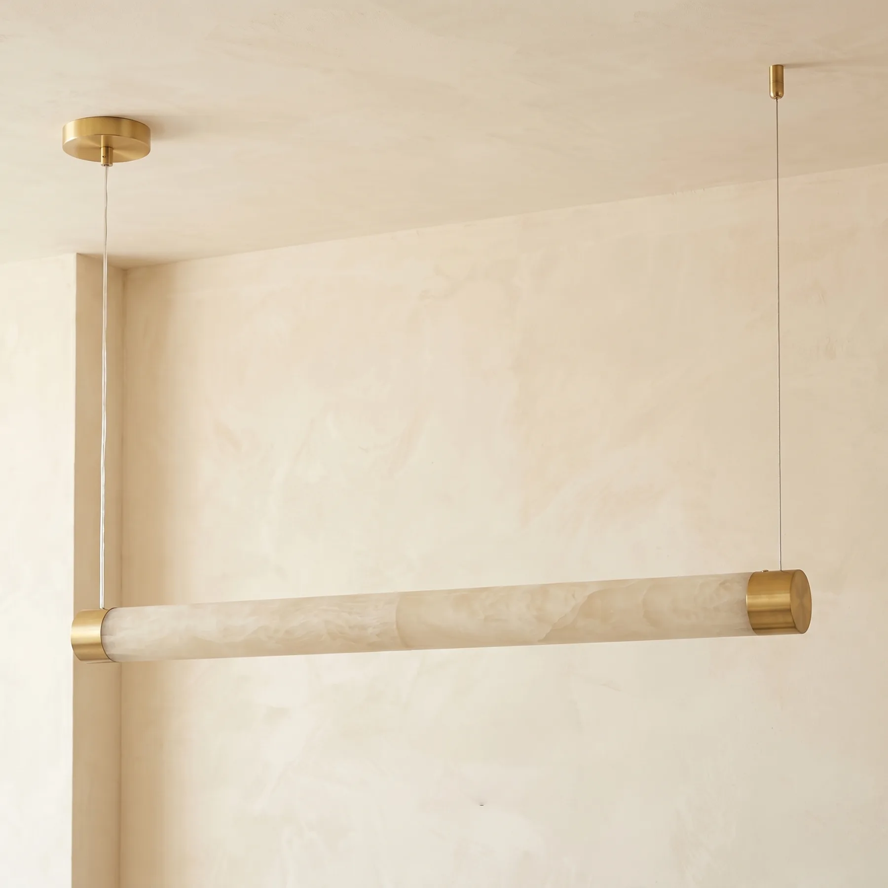 Gilded Alabaster Linear Pendant image 2