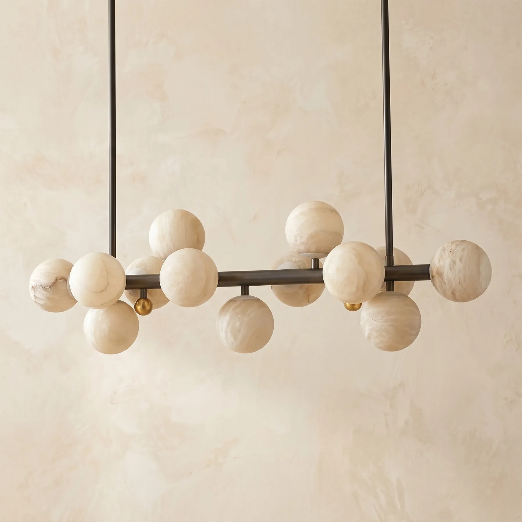 Serene Alabaster Globe Chandelier image 2
