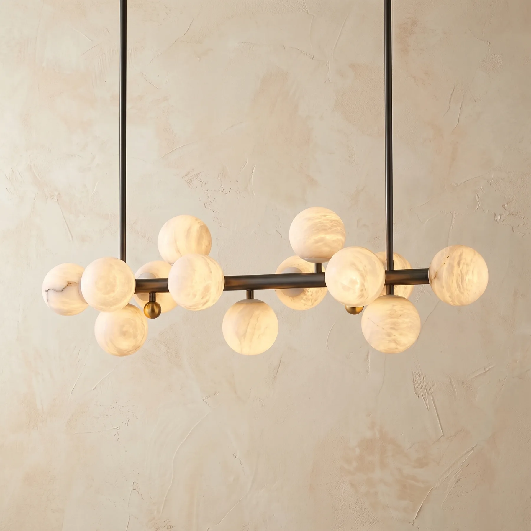 Serene Alabaster Globe Chandelier custom chandeliers